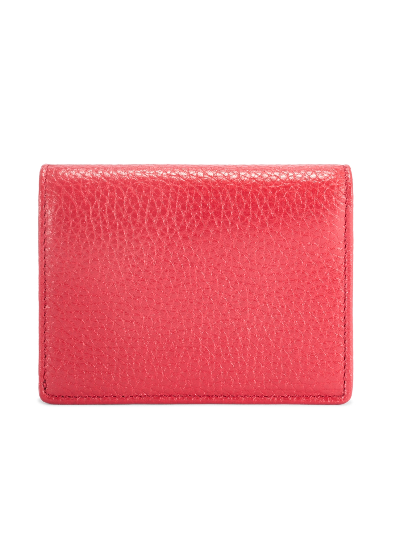 Red leather women's wallet PORES-0944G-42(Z25), product view from the back on a white background.