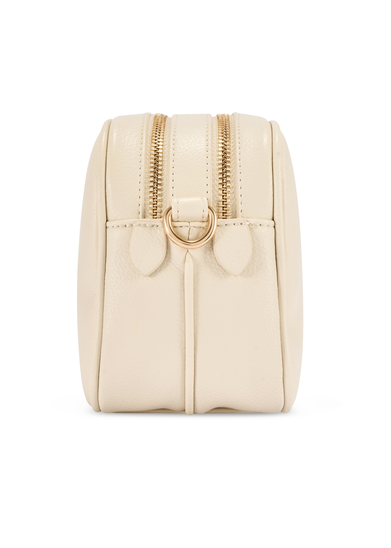Cream medium women's handbag TOREC-1121-0B(W26), side product view on white background.