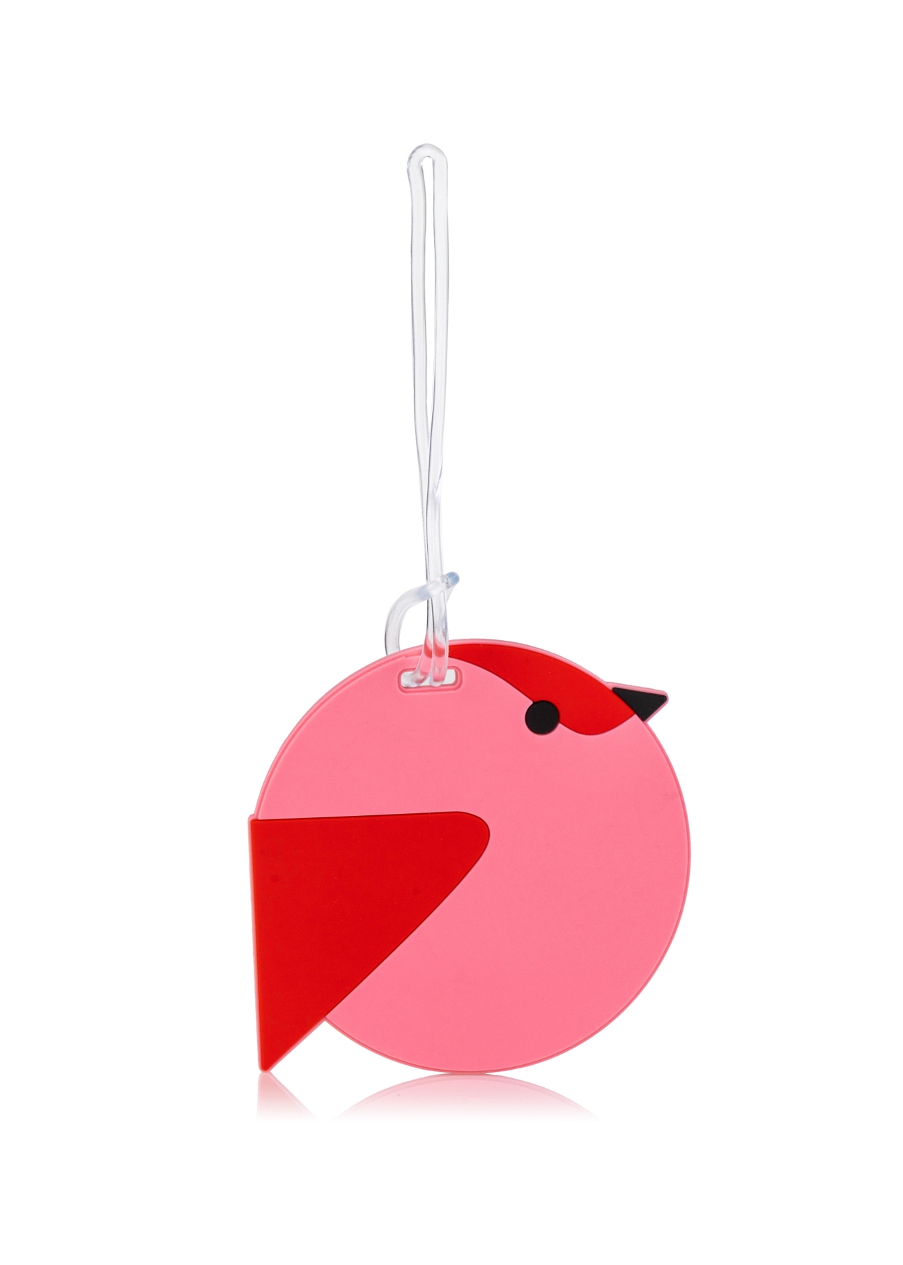 Round luggage tag pink bird AW-004-0004-31(W23)-01