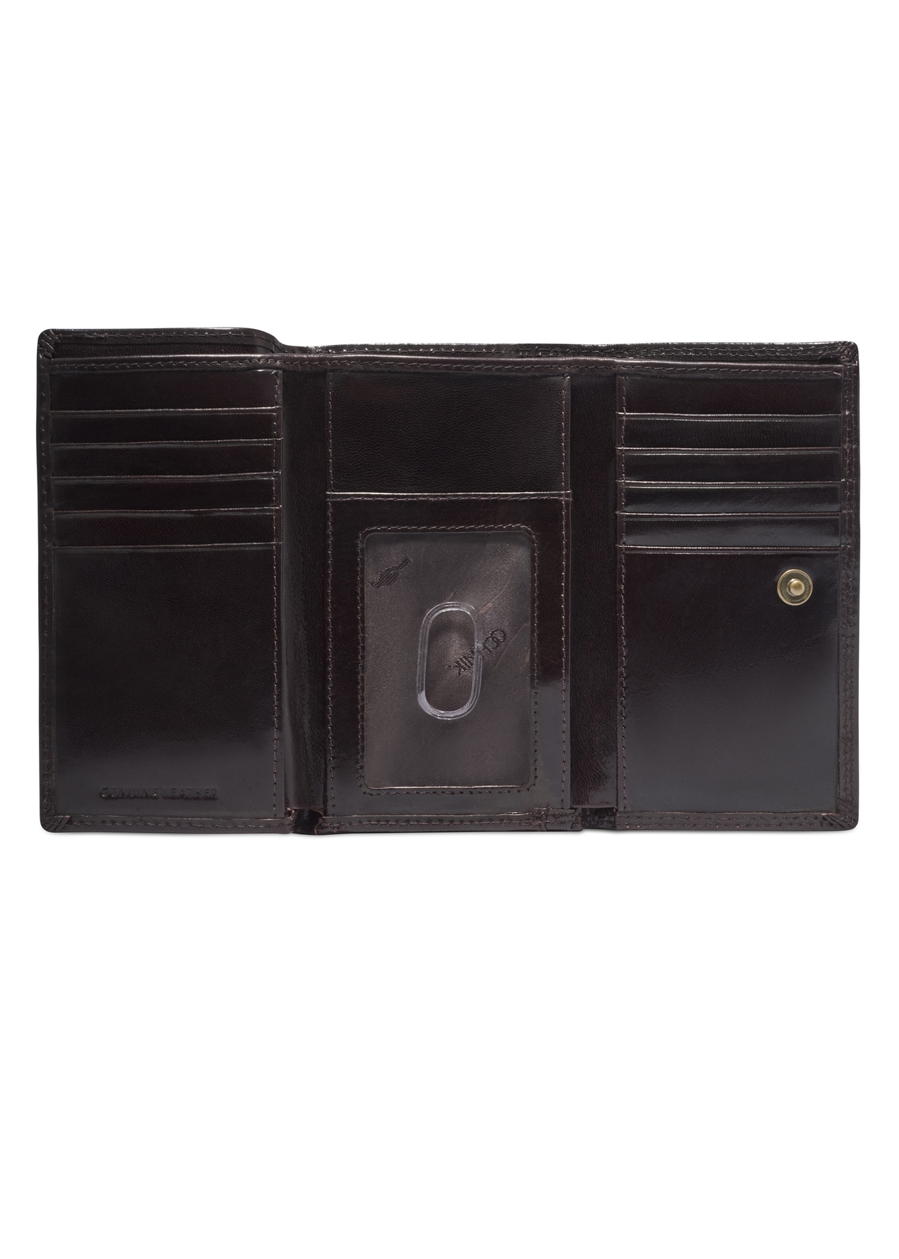 Burgundy Leather Women's Wallet PL-128-4D(KS)