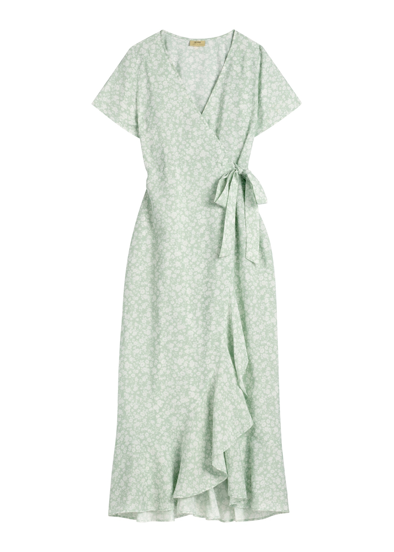 Long floral dress SUKDT-0233-8P(W26), front product view on white background.