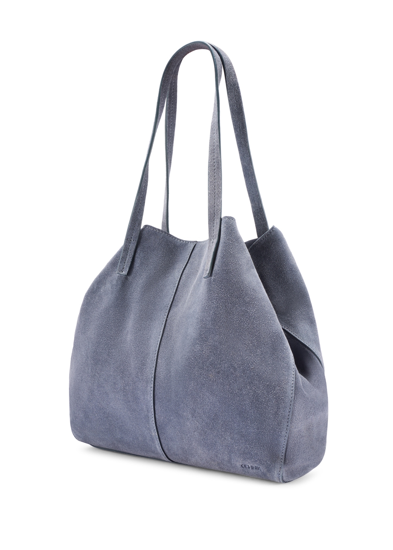 Dark blue leather women's handbag TORES-1252-7C(W26), diagonal product view on a white background.