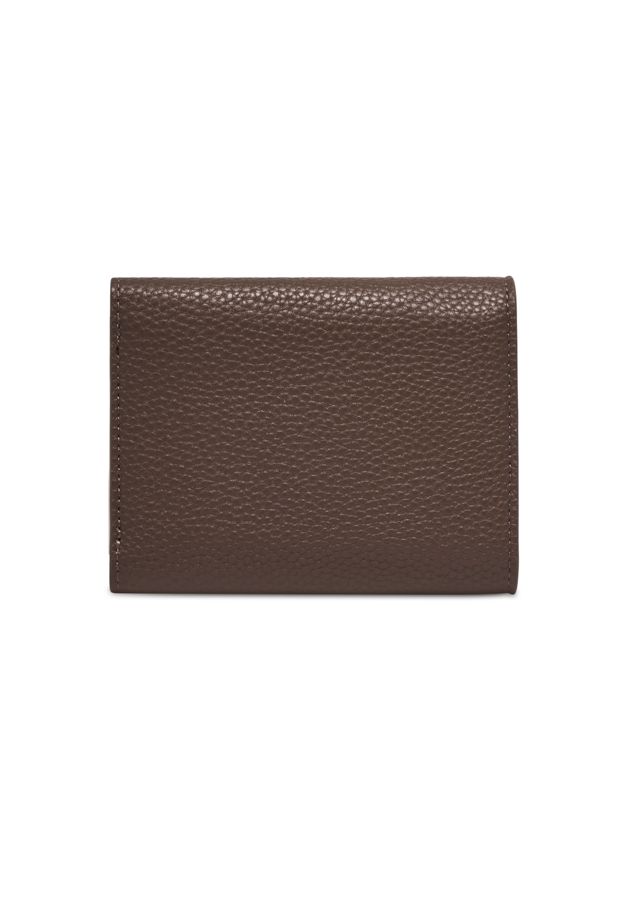 Dark beige women's wallet with cream interior POREC-0440-1K(Z26) - product view from the back, on a white background.