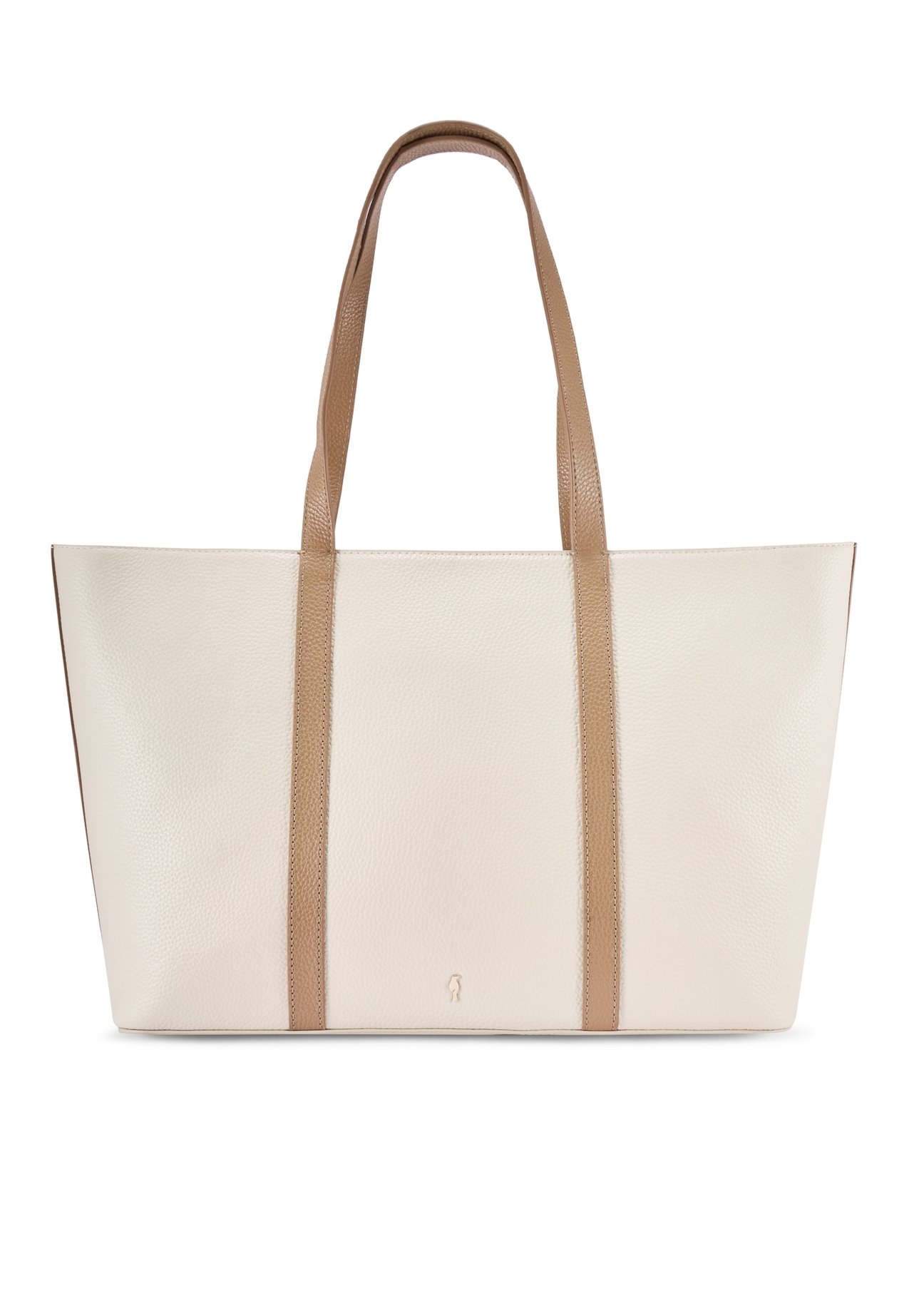 Cream leather shopper bag TORES-1273-0B(W26)