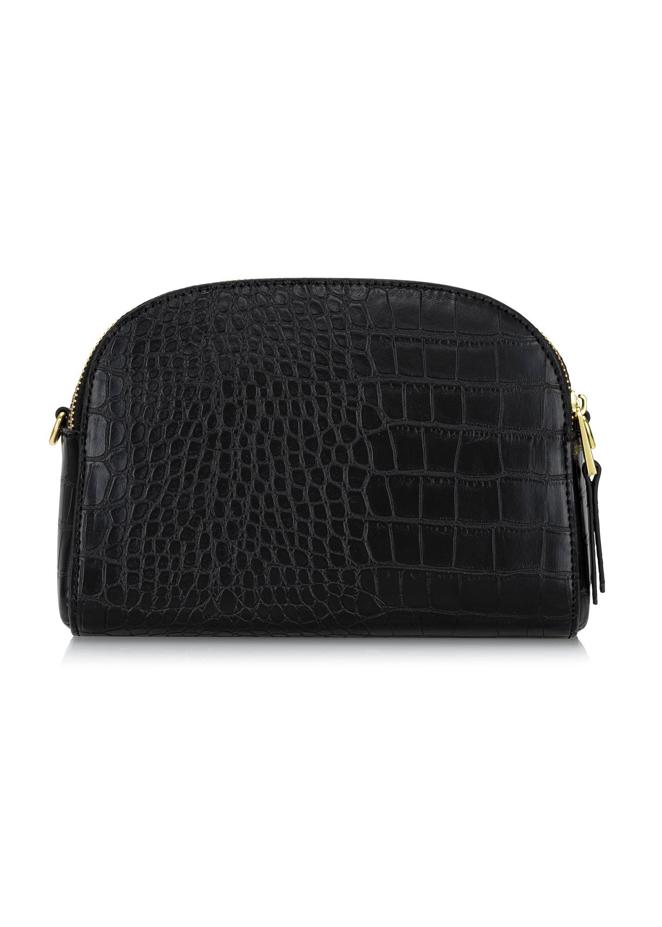 Black women's croco handbag TOREC-0036E-97(Z25), back view of the product on a white background.