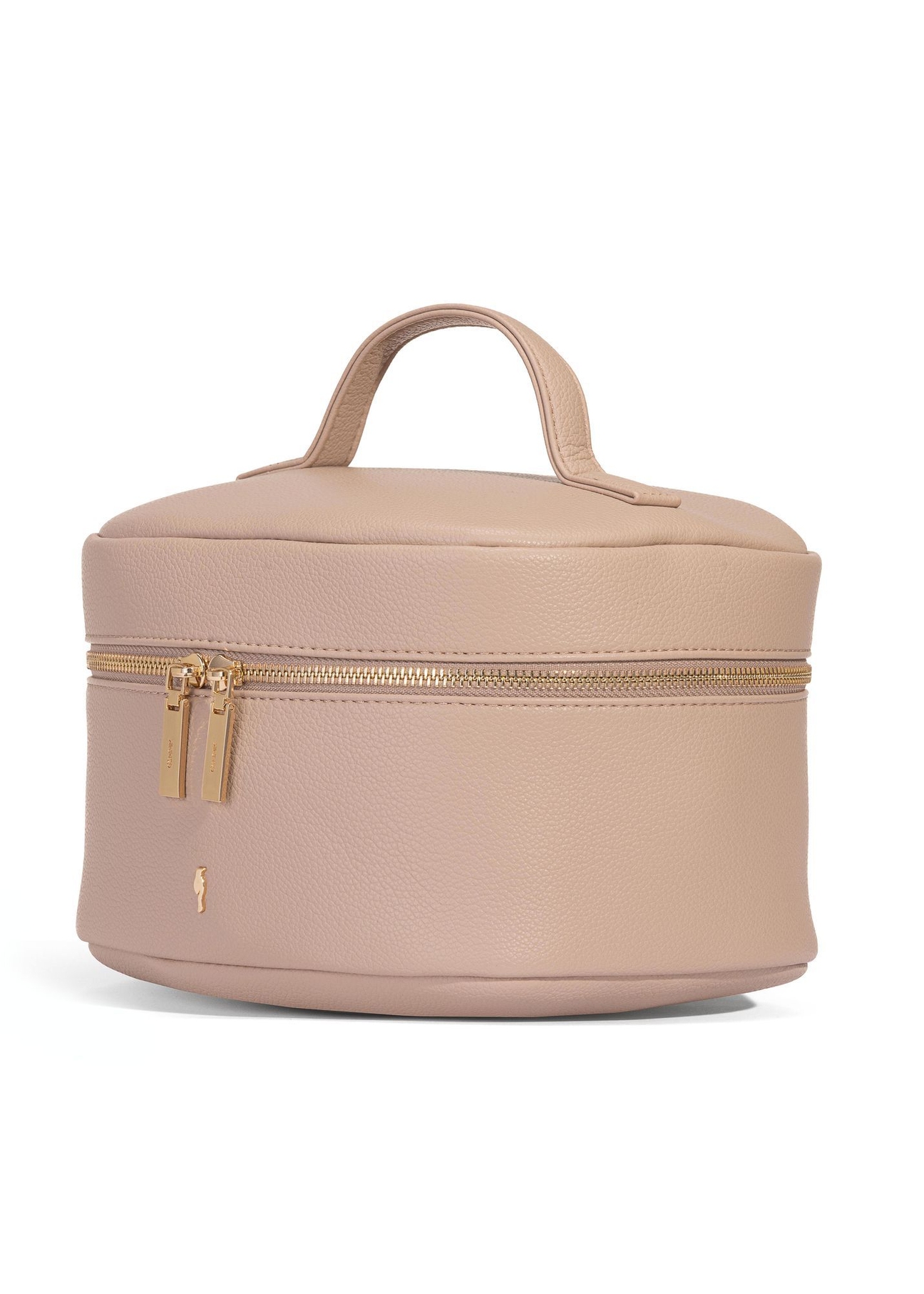 Beige round women's cosmetic bag TOREC-0919A-81(W25)-02