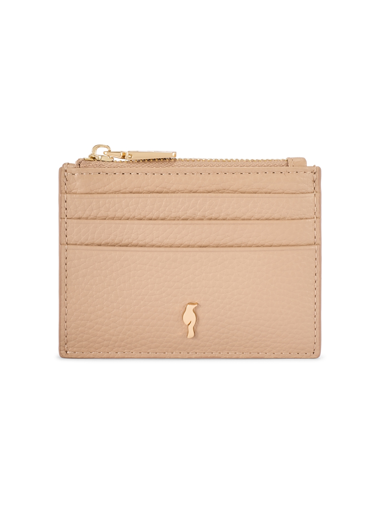 Small women's leather wallet PORES-0806R-1B(W26), front product view on white background.