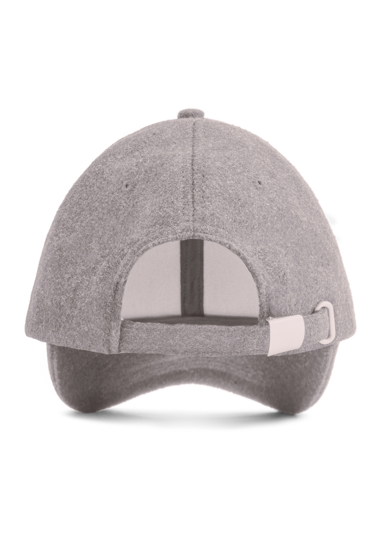 Gray baseball cap CZADT-0229-9B (Z26), product view from the back on a white background.
