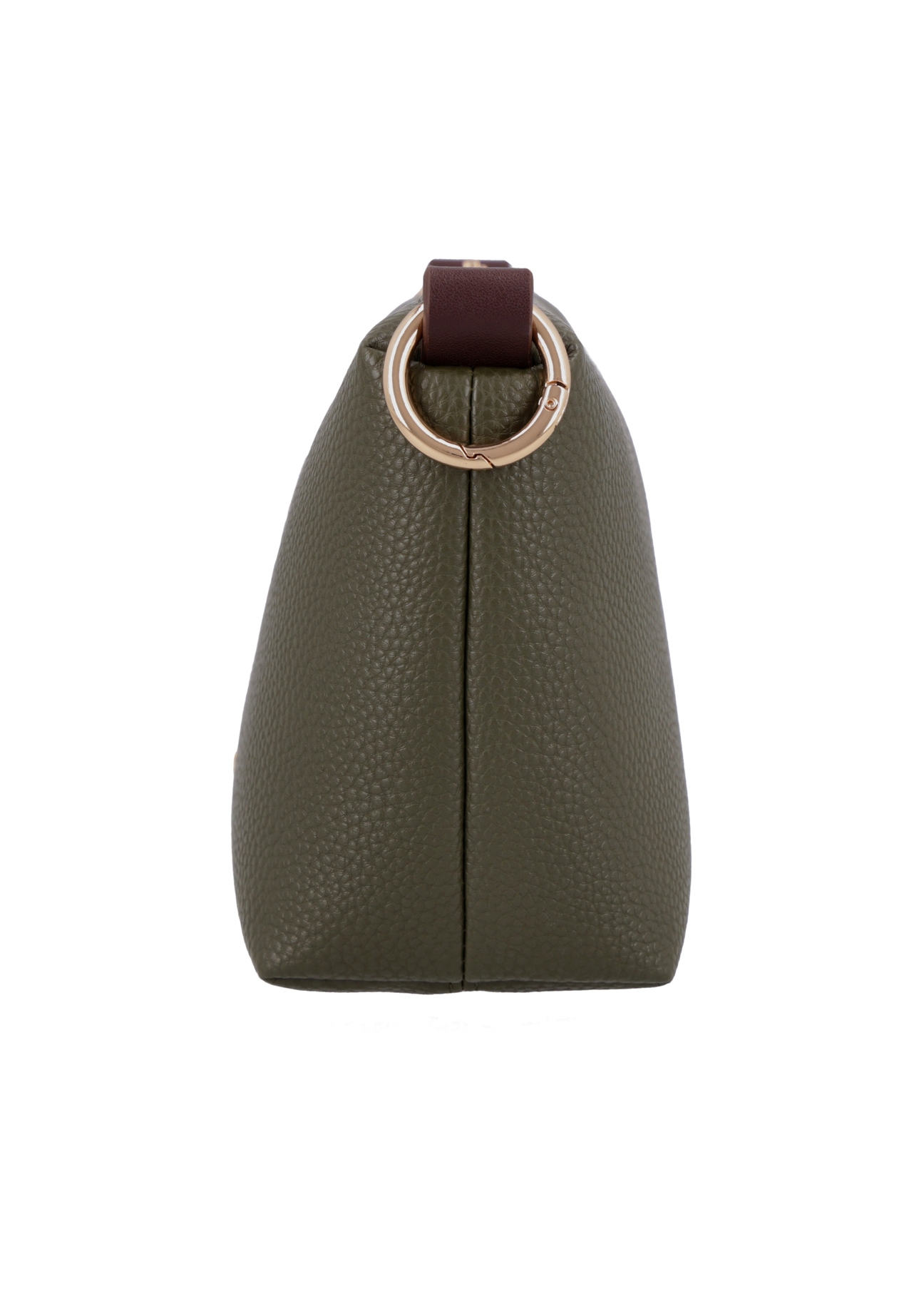 Small khaki women's handbag TOREC-0882-8D(W27), side view on a white background.