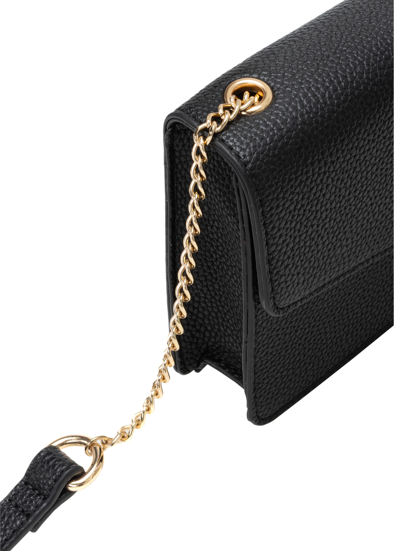 Black small women's handbag TOREC-1141-9I(W26), close-up of the product detail on a white background.