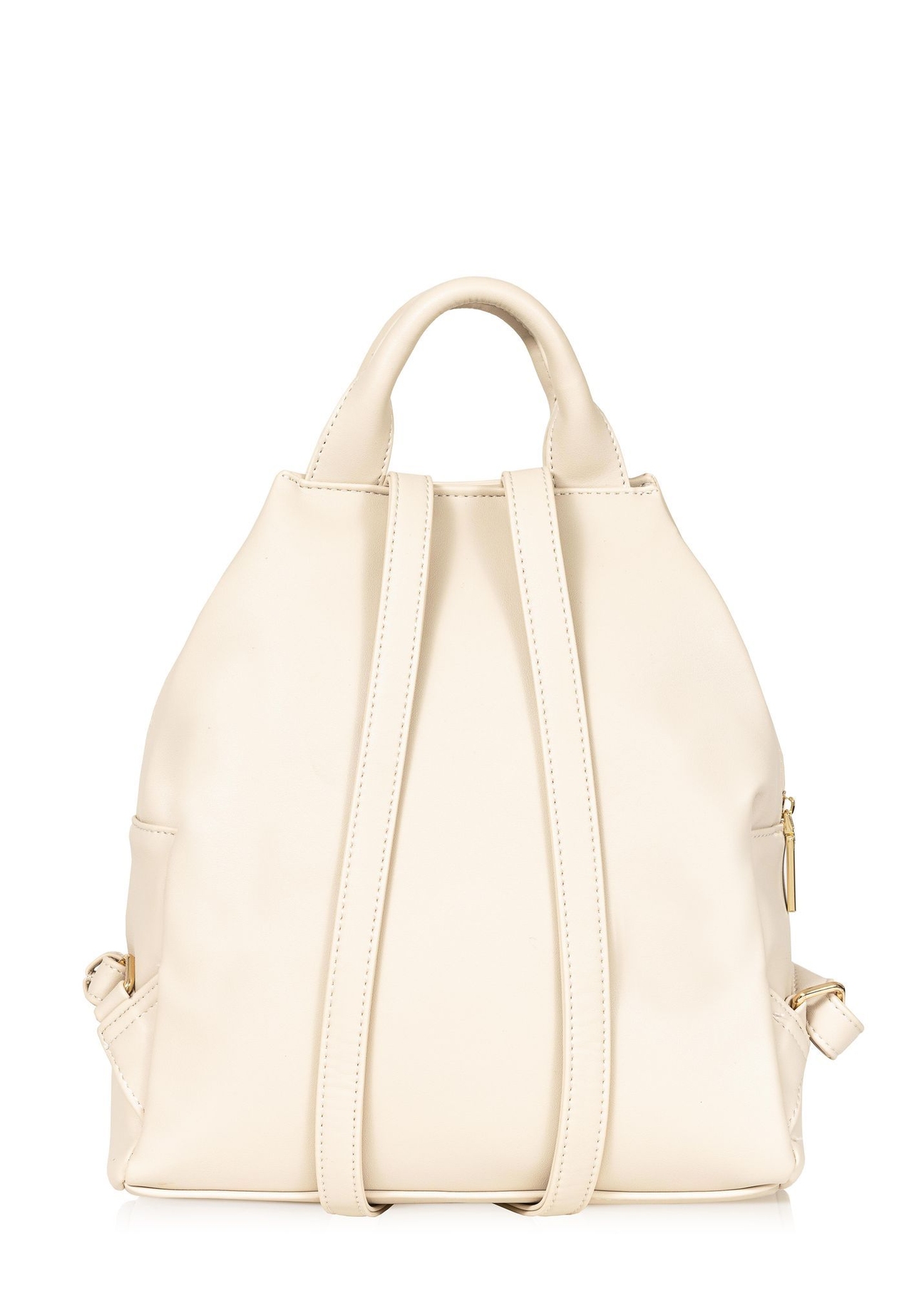 Cream women's backpack made of imitation leather TOREC-0923A-12(W25)-04