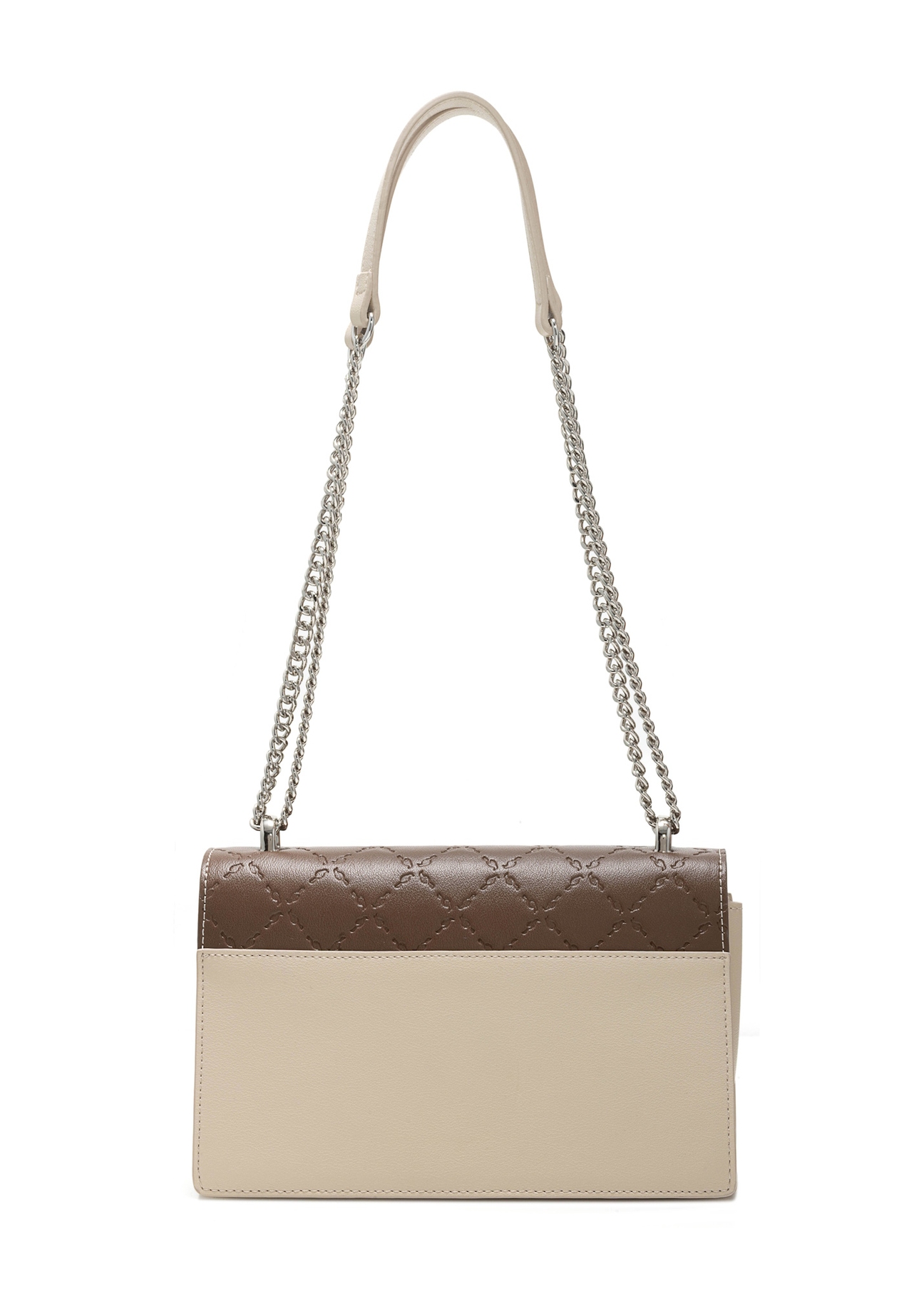 Women's messenger bag with chain TOREC-0984A-15(Z25), back view of the product on a white background.