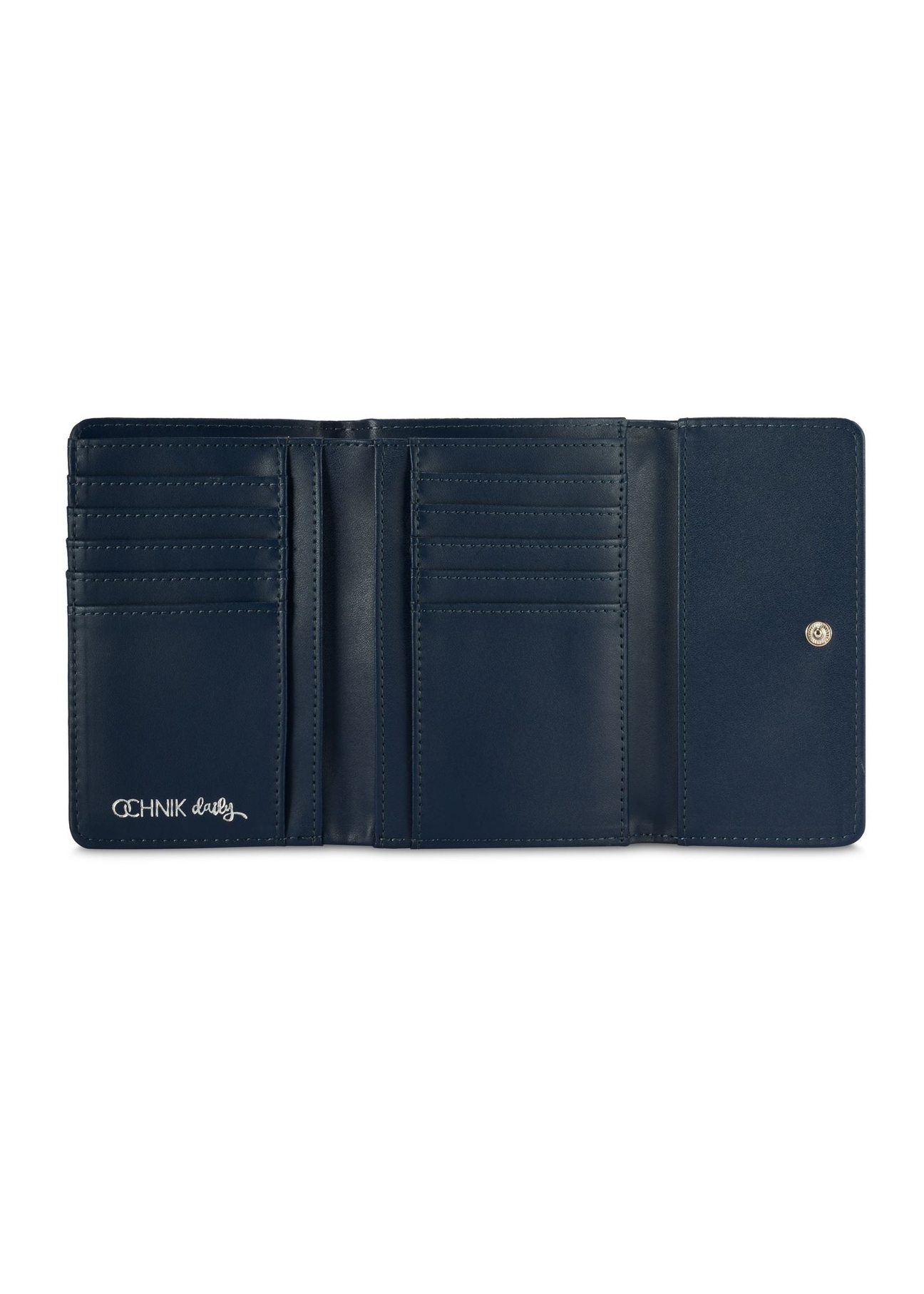 Navy blue medium women's wallet POREC-0419-69(Z25) - top view of the open product on a white background.