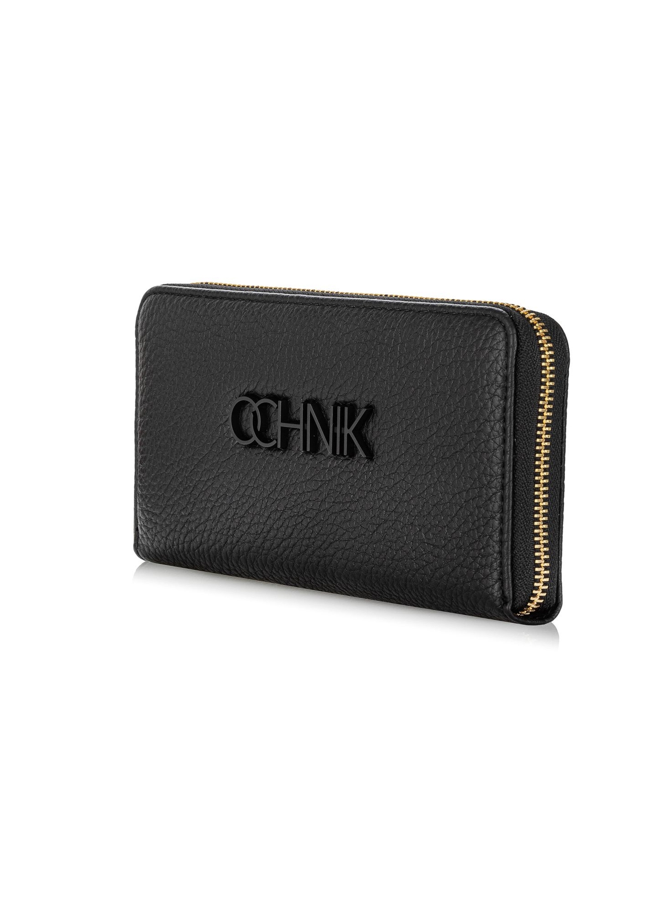 Large black women's wallet with logo POREC-0377-99(W24)-02
