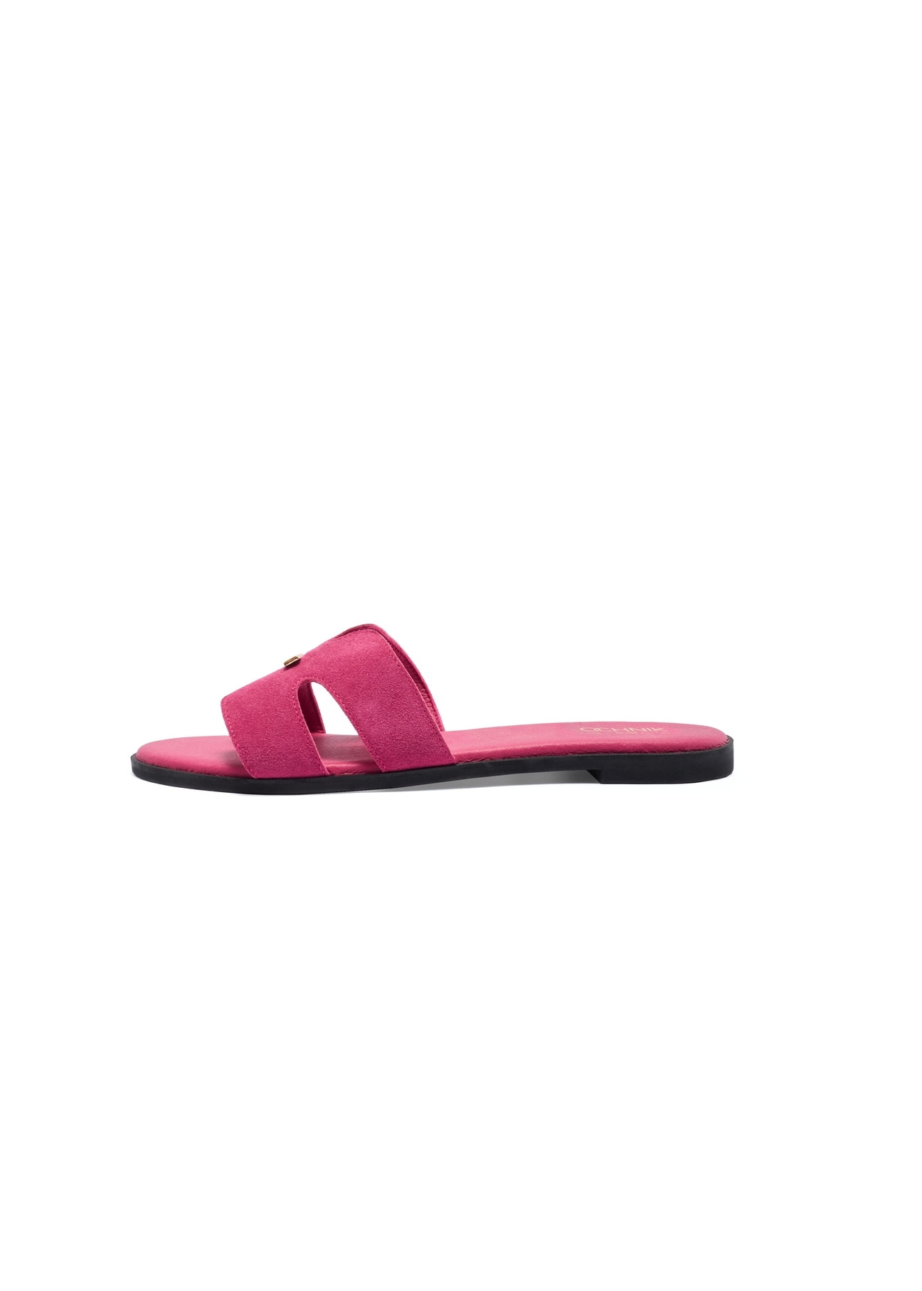 Women's fuchsia flip-flops BUTYD-0725D-5E(W26), side view of the product on a white background.