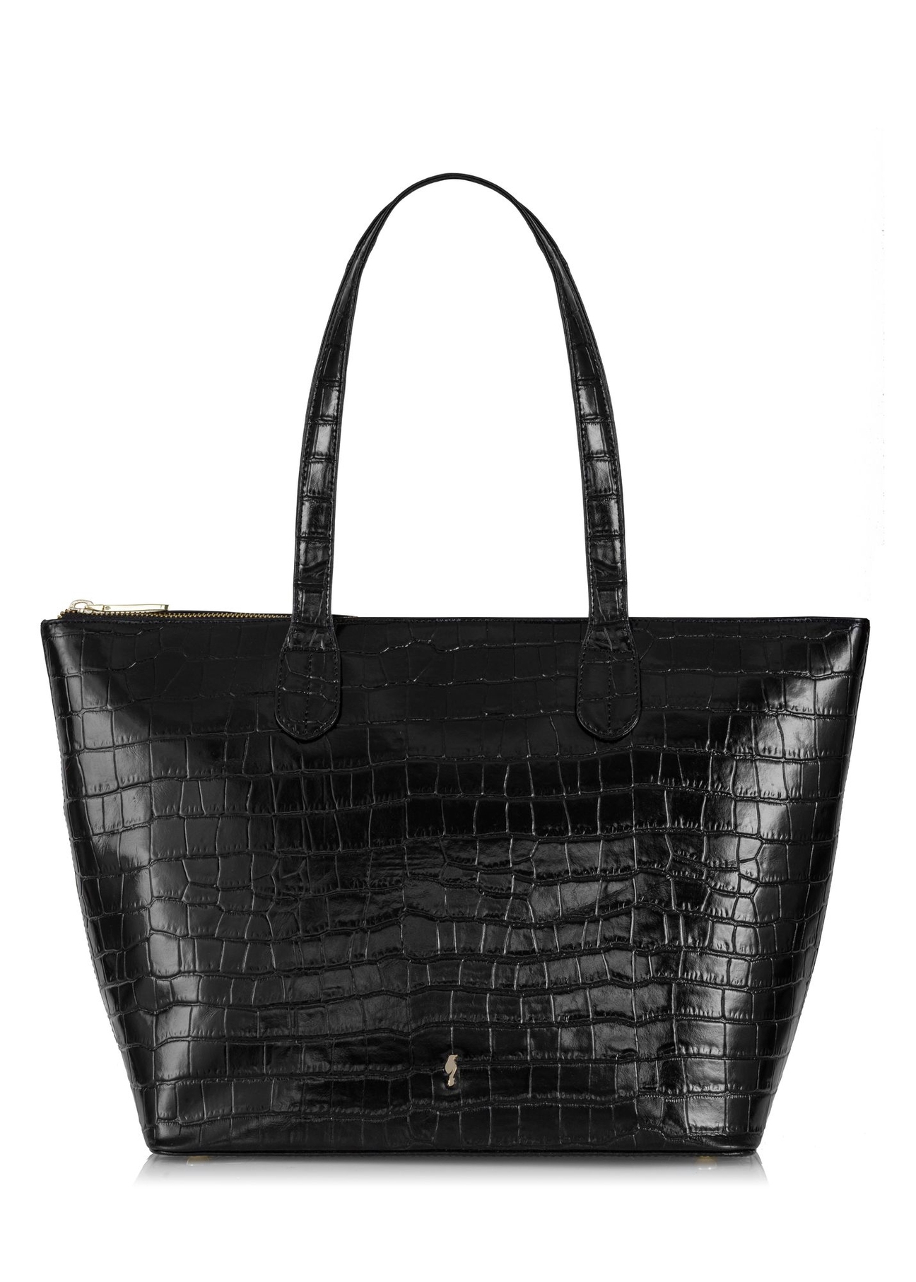 Czarna torebka shopper skórzana TORES-0939-99(Z23)-01