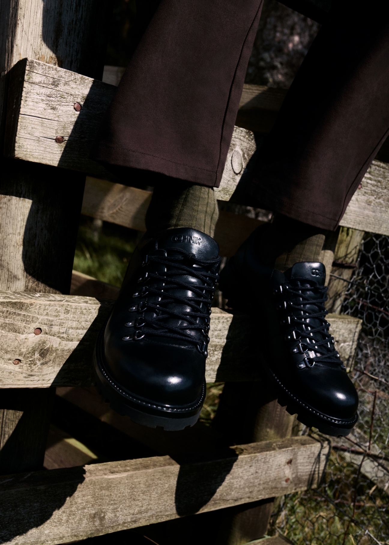 Black leather men's shoes BUTYM-0547-99(Z26)