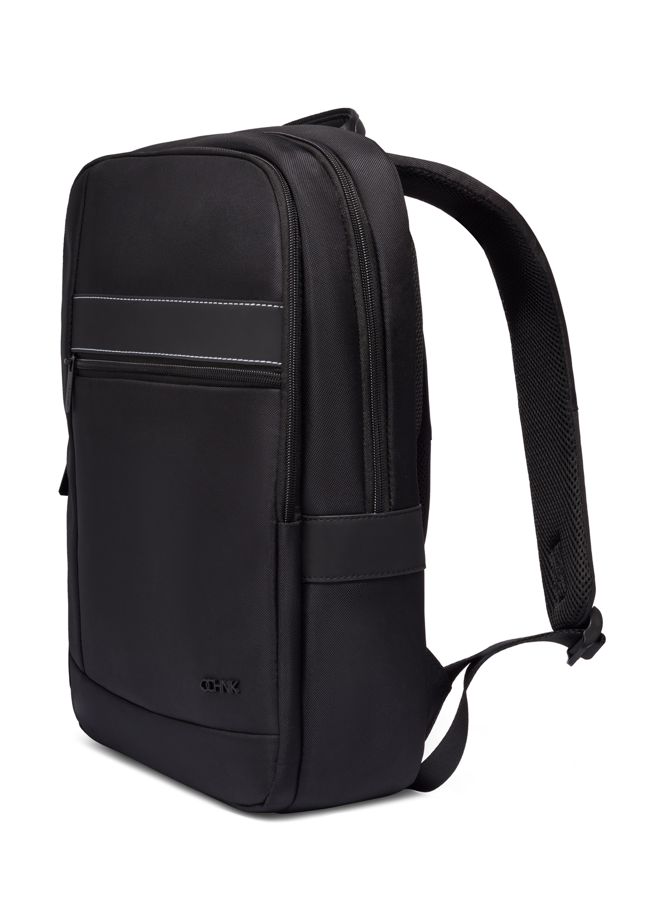 Black two-compartment men's backpack TORMN-0421-99(Z26), diagonal product view on a white background.
