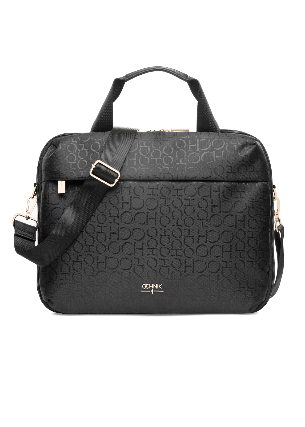 Black women's monogram bag TOREN-0299-99(W25), front product view on white background.