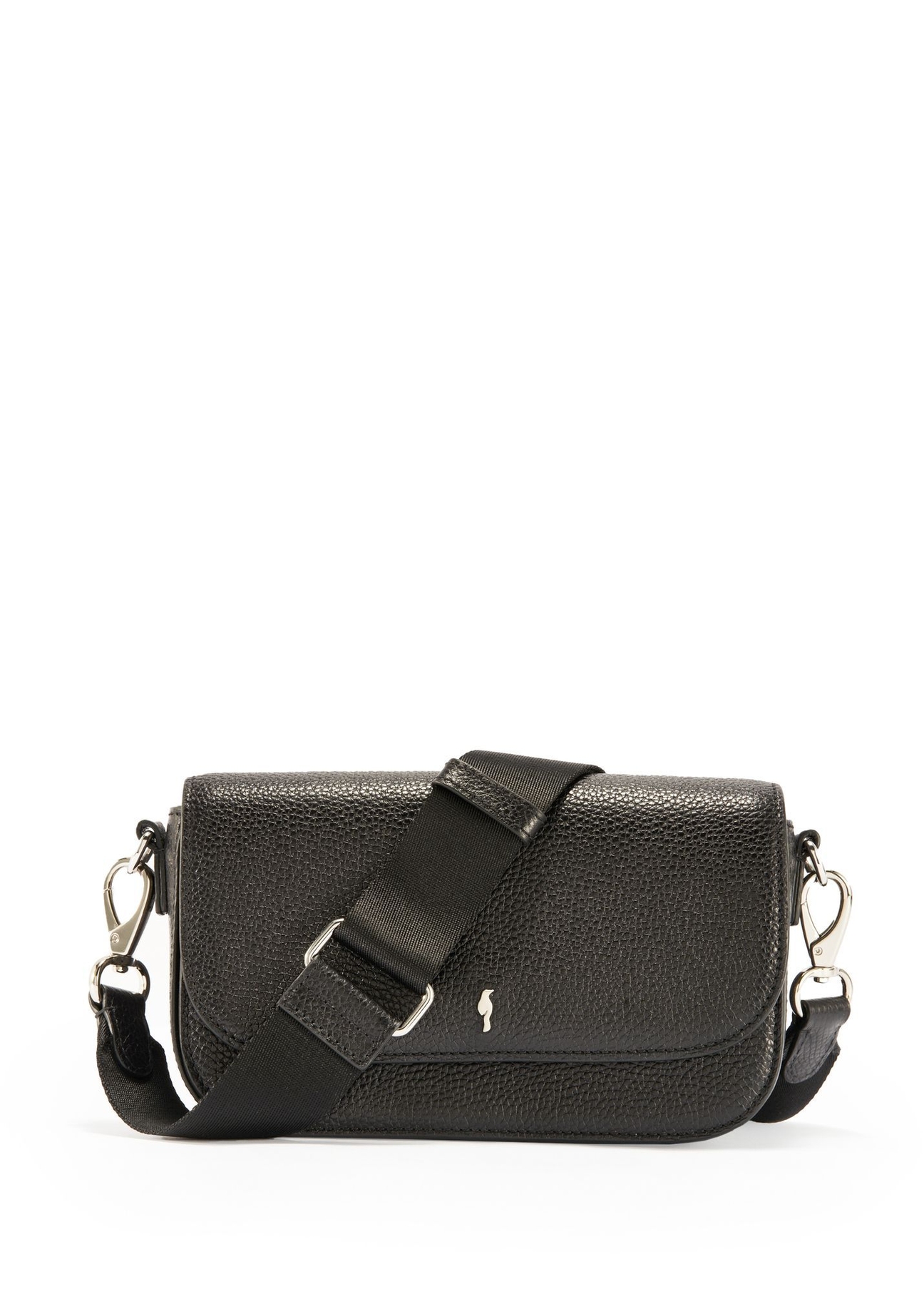 Black leather small women's handbag TORES-1101A-99(Z25), product view front on white background.