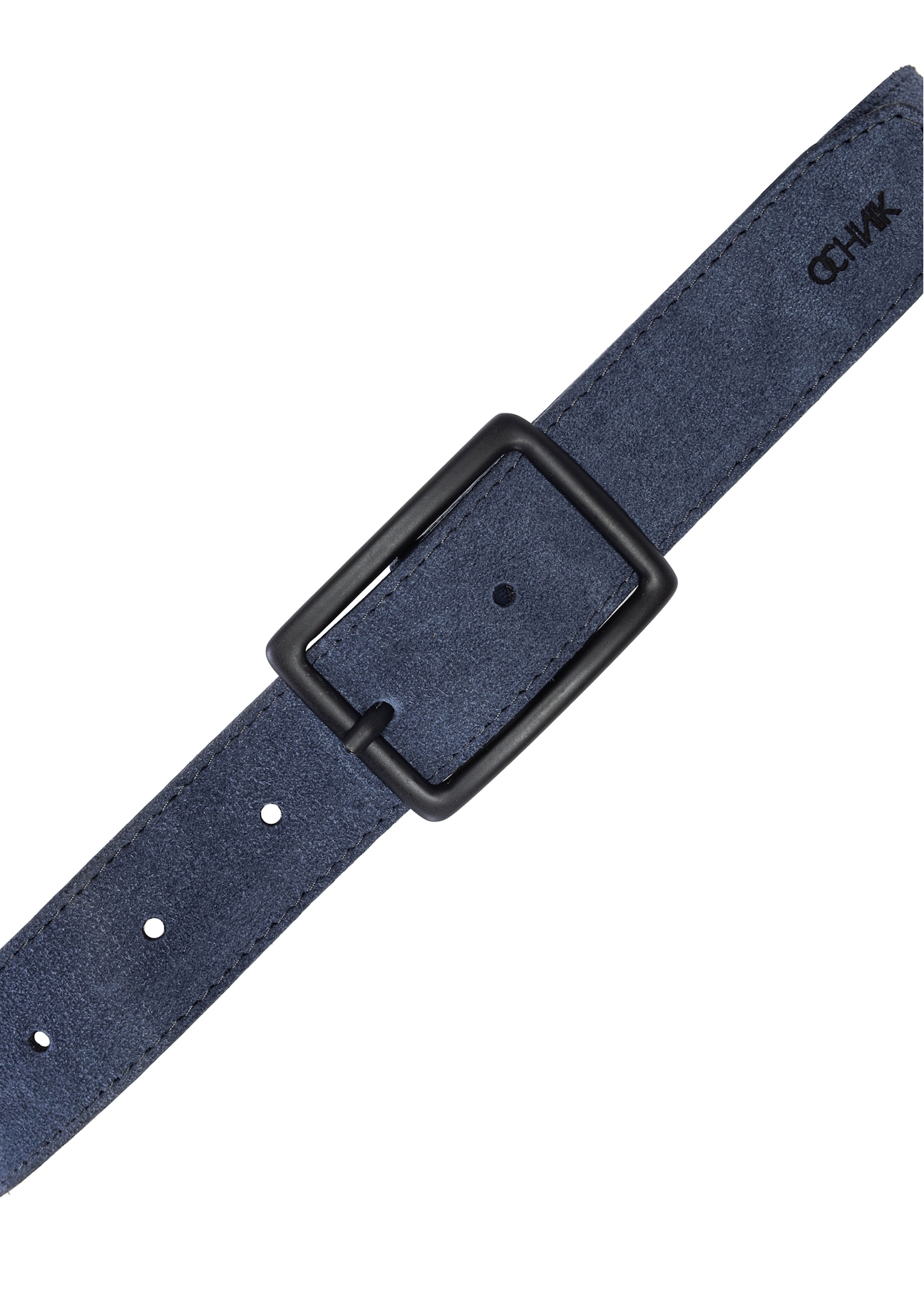 Navy blue suede men's belt PASMS-0267-69(W25)