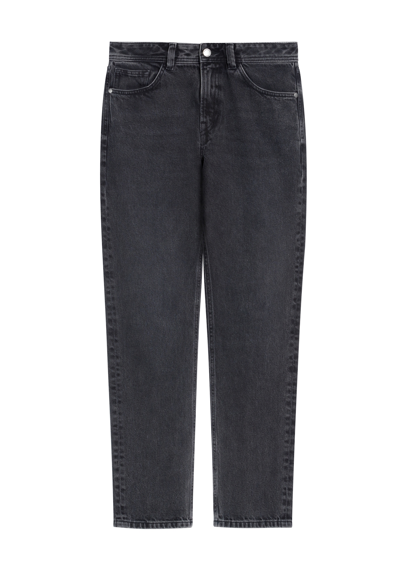 Men's black jeans JEAMT-0024-99(W25), product view from the front on a white background.