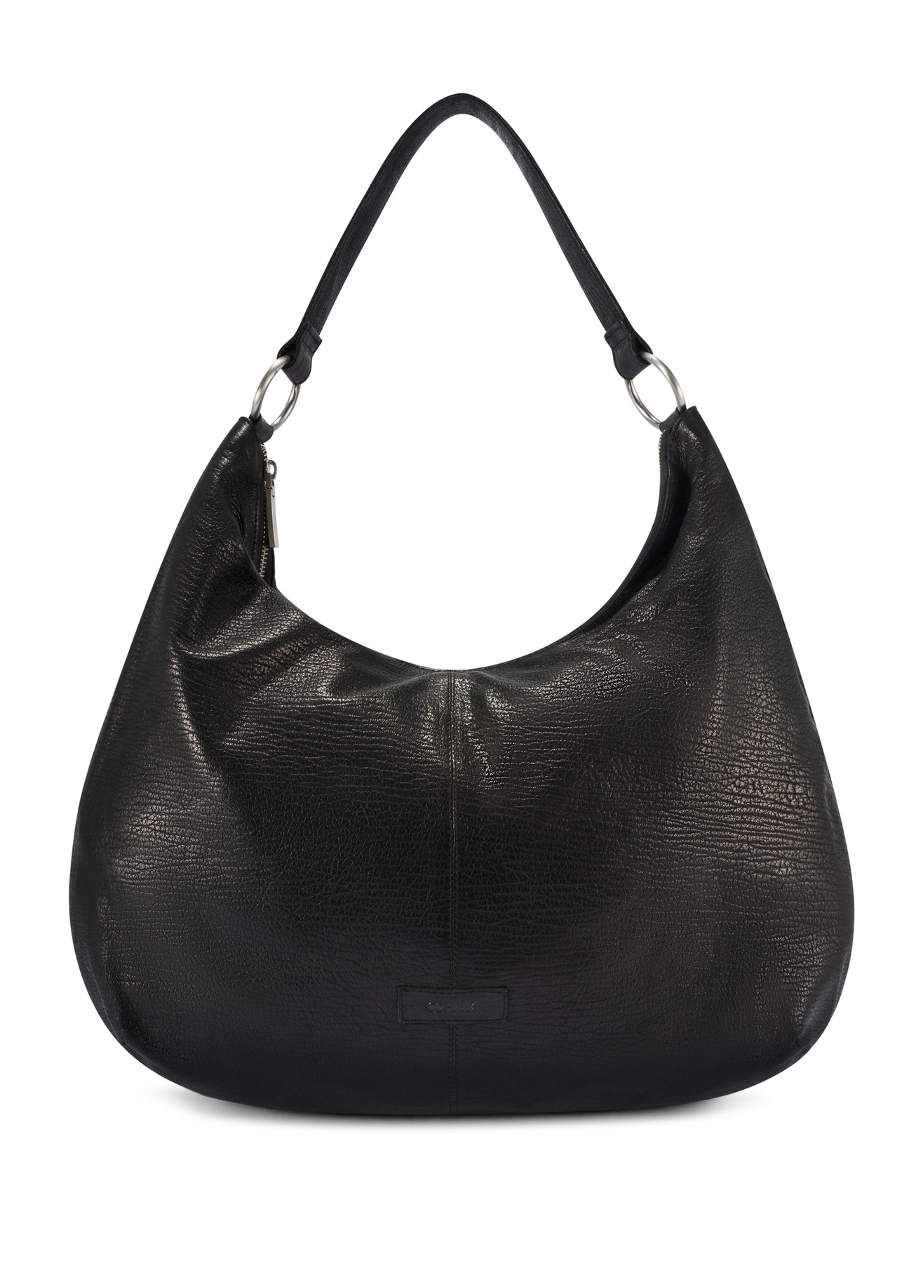 Black leather women's handbag TORES-1242-99(W26), front product view on white background.