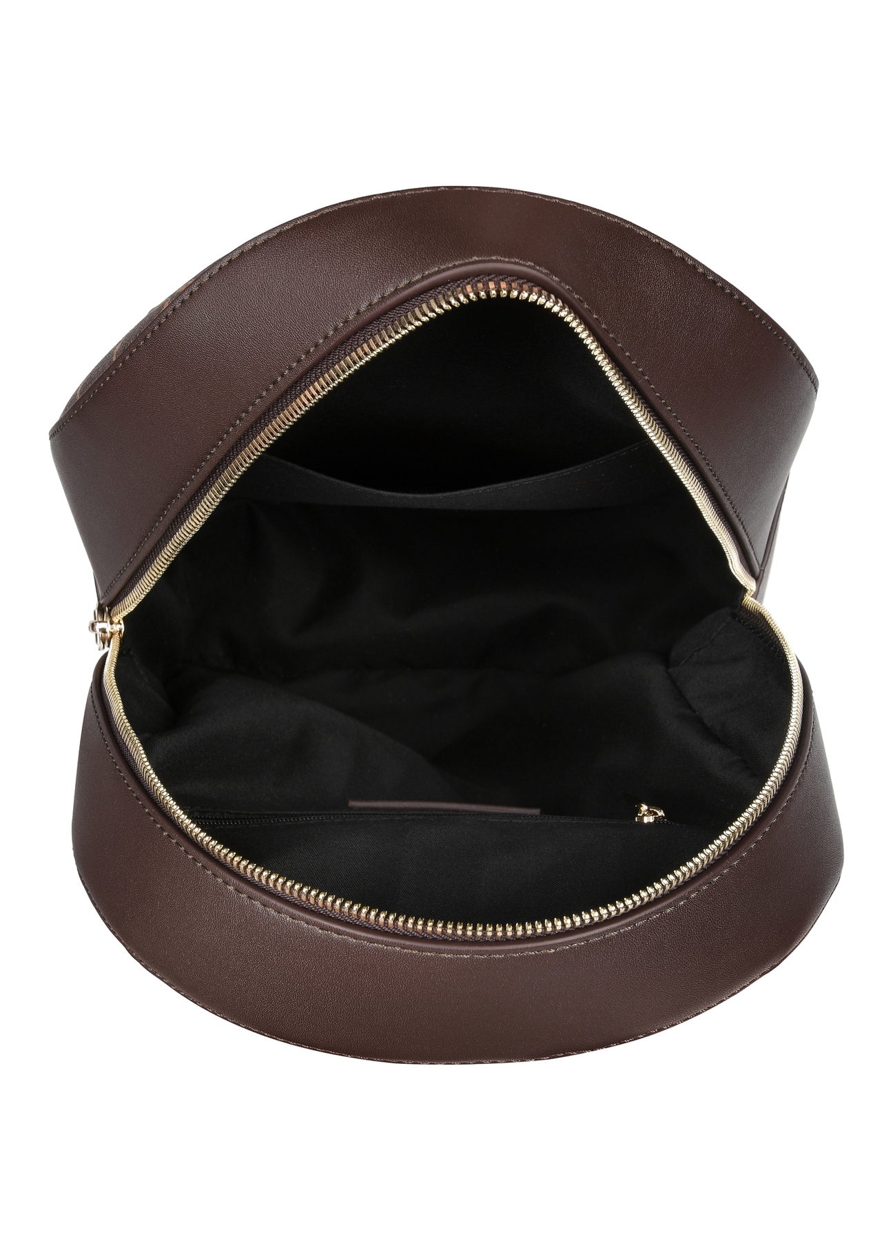 Women's backpack with monogram TOREC-0980A-89(Z25), product view from the inside on a white background.