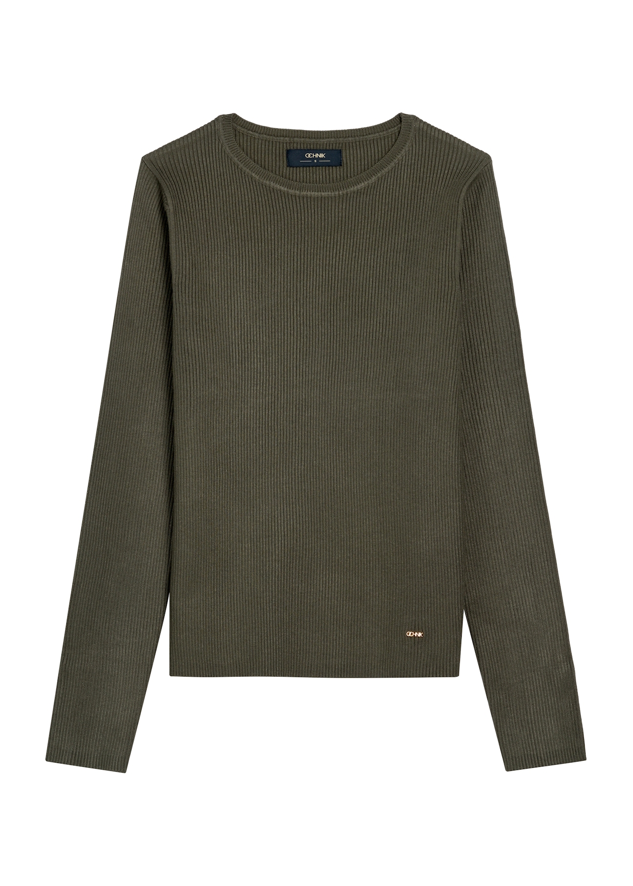 Women's ribbed longsleeve LSLDT-0028-51(Z25), front view of the product on a white background.