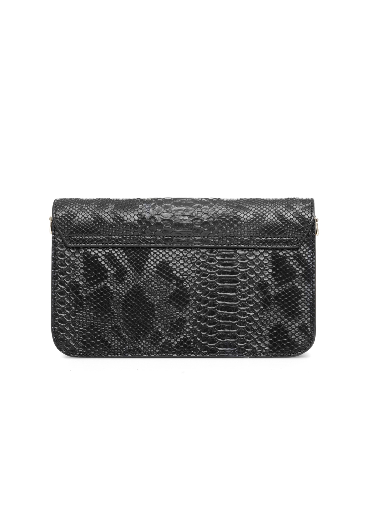 Black women's shoulder bag TOREC-1081-98(Z25), product visible from the back, photo on a white background.