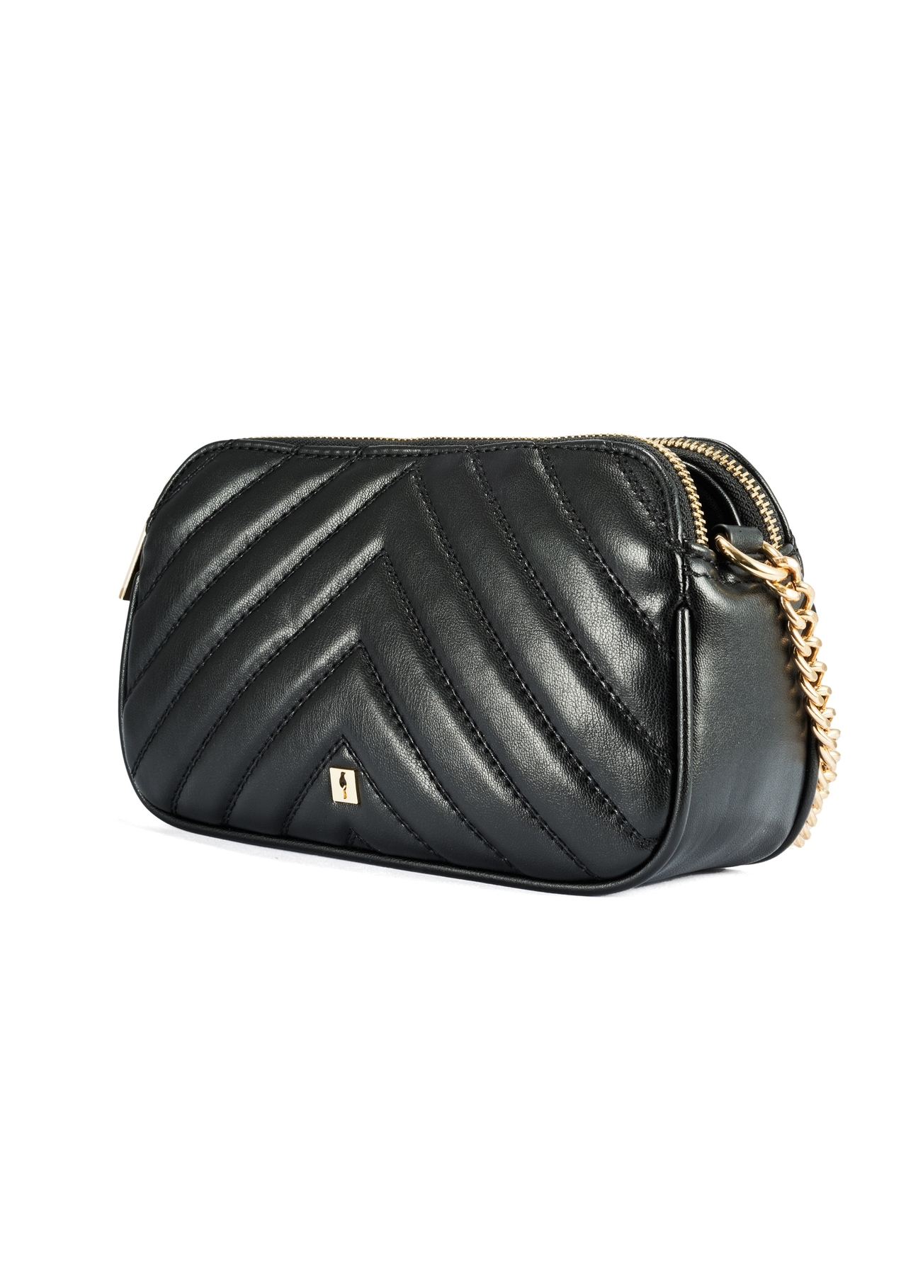 Small black women's handbag TOREC-1051-99(Z25), product visible diagonally on a white background.
