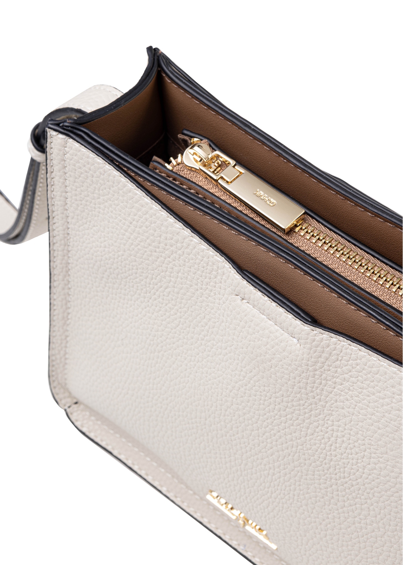 Cream small shoulder bag TOREC-1055-12(Z25), close-up detail on white background.