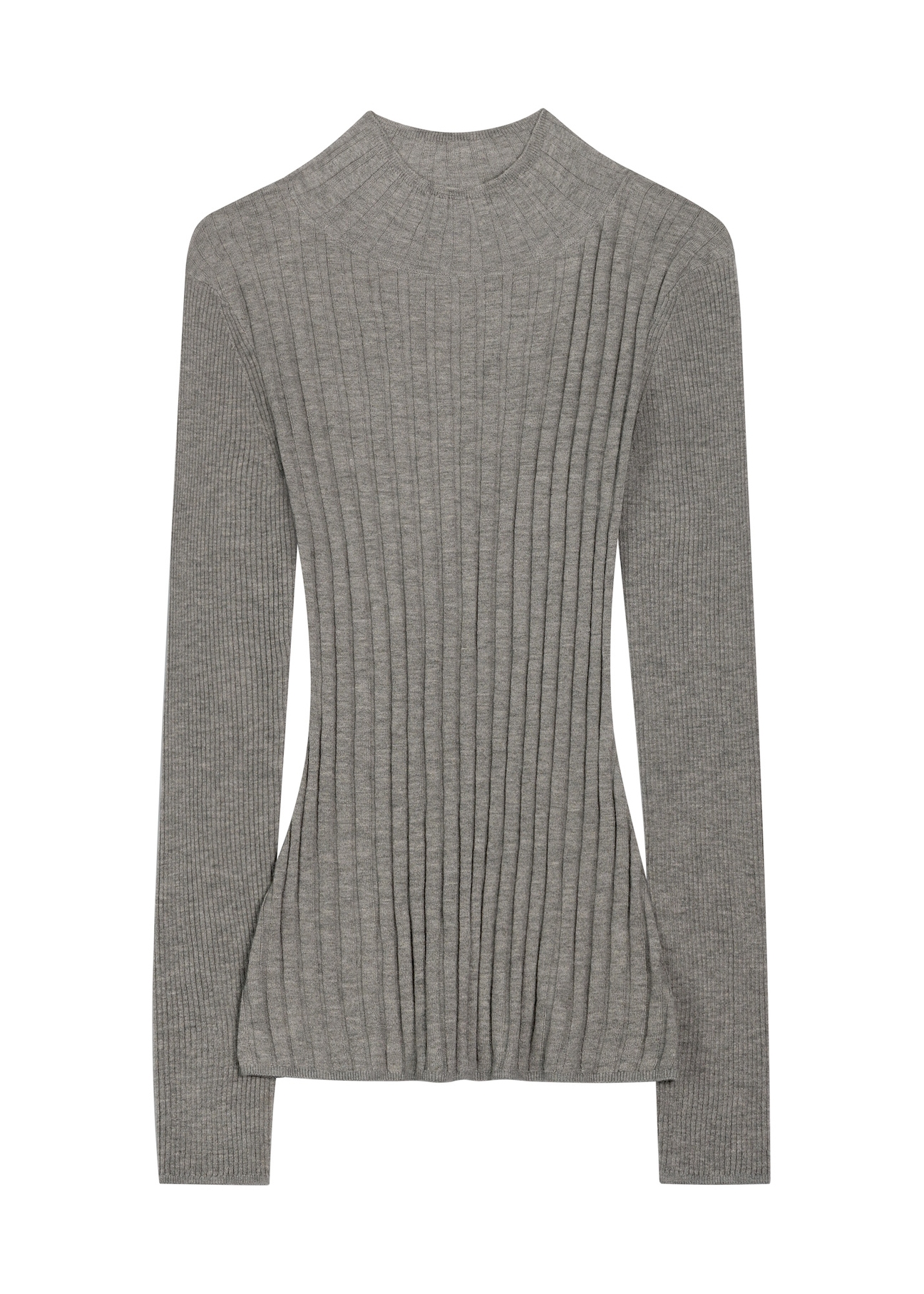 Light gray women's cashmere-blend sweater SWEDT-0288-9B(Z26), front view of the product on a white background.