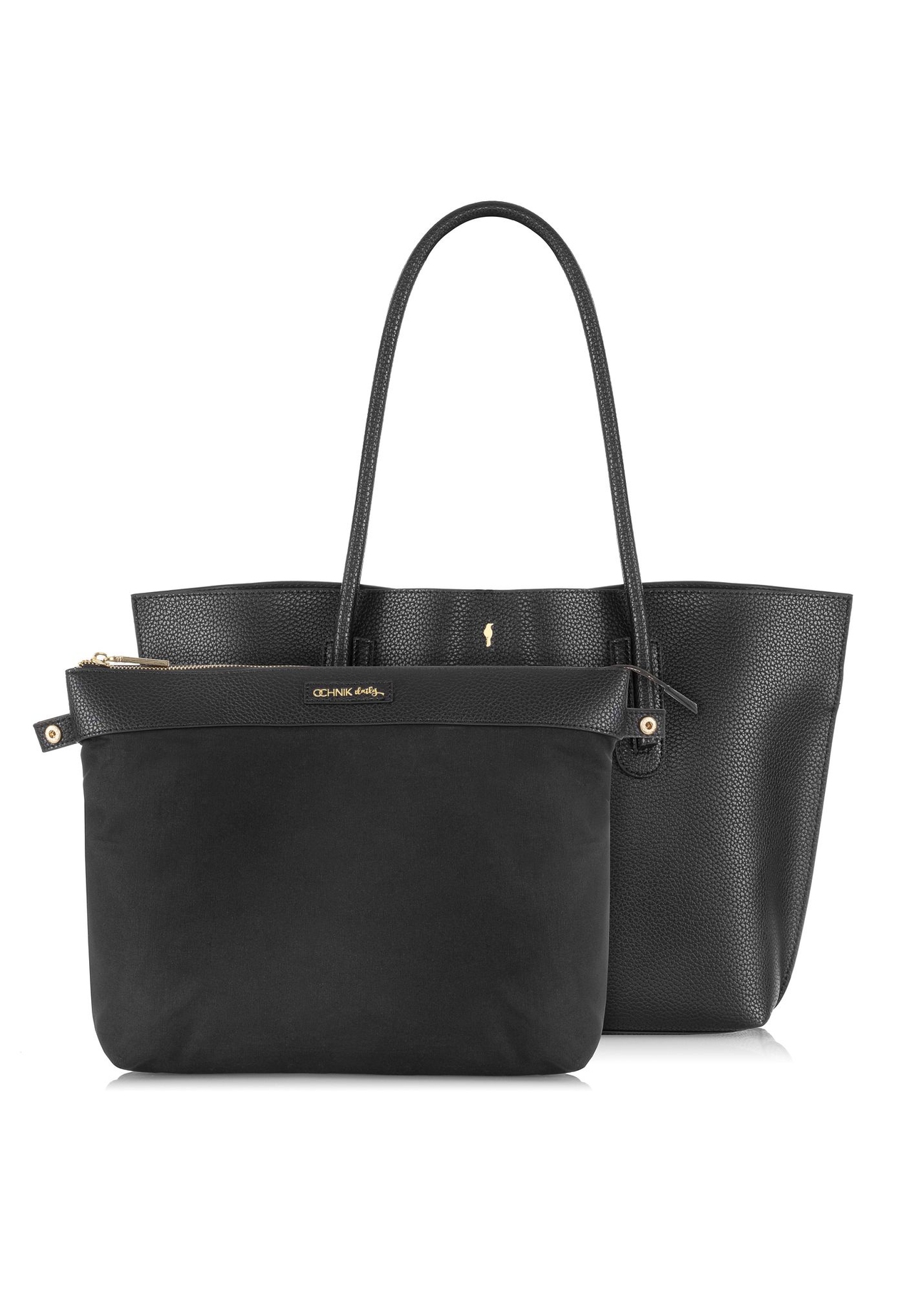 Black women's shopper bag TOREC-0938-99(W24)-05