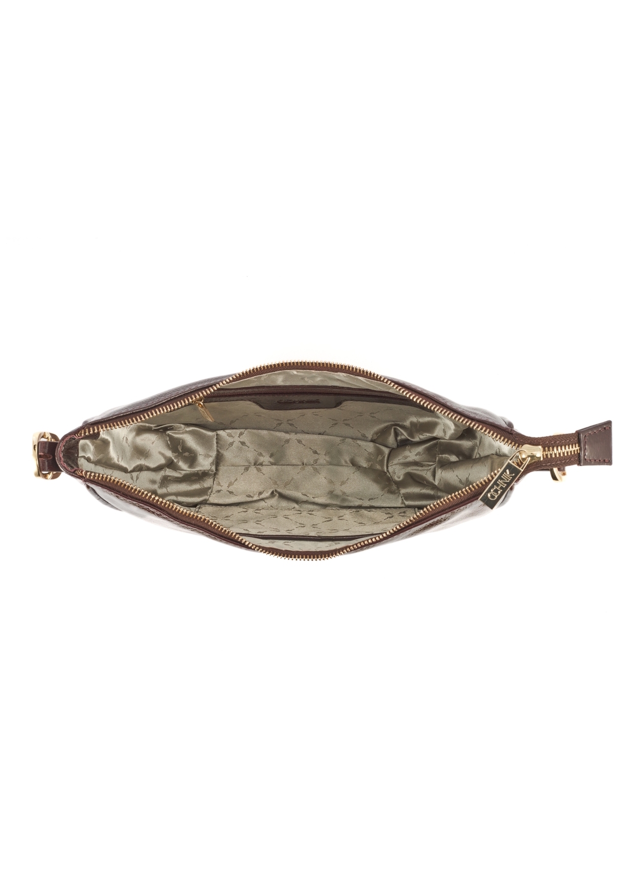 Burgundy leather women's hobo bag TORES-1180-49(Z25), view of the center of the product on a white background.