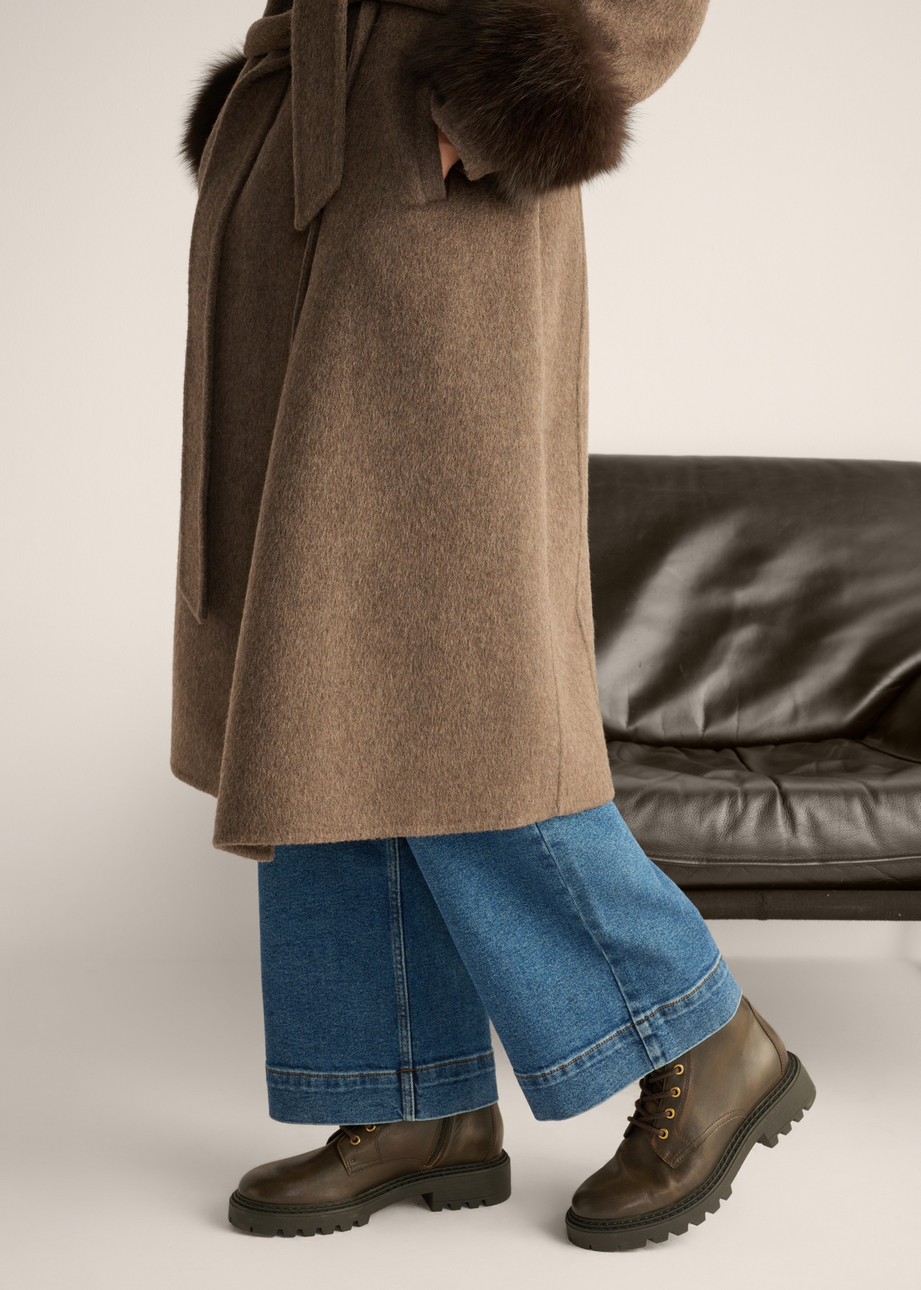 Brown women's ankle boots BUTYD-1192-1H(Z26)