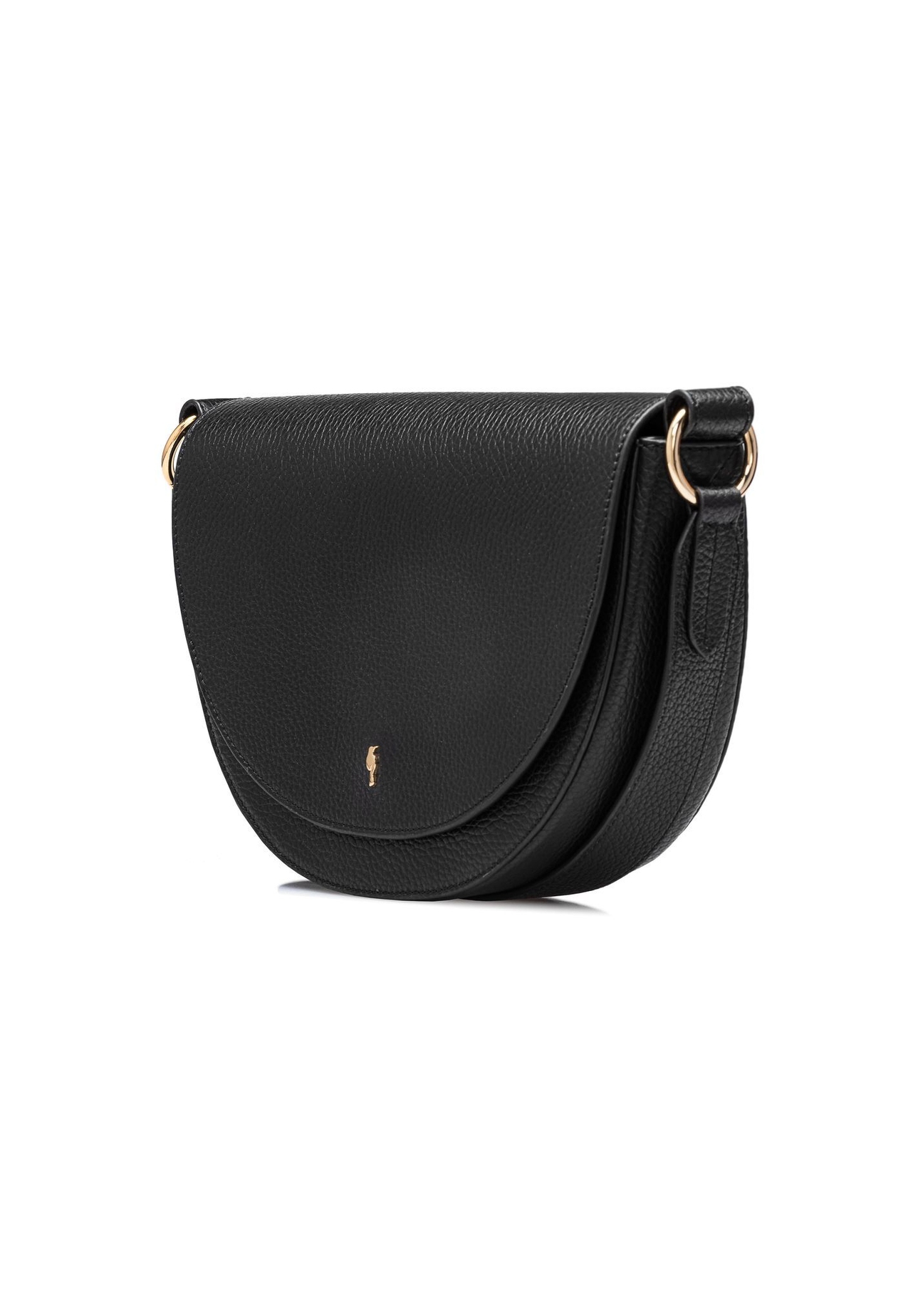 Black leather women's handbag TORES-0895D-99(Z25), diagonal view of the product on a white background.