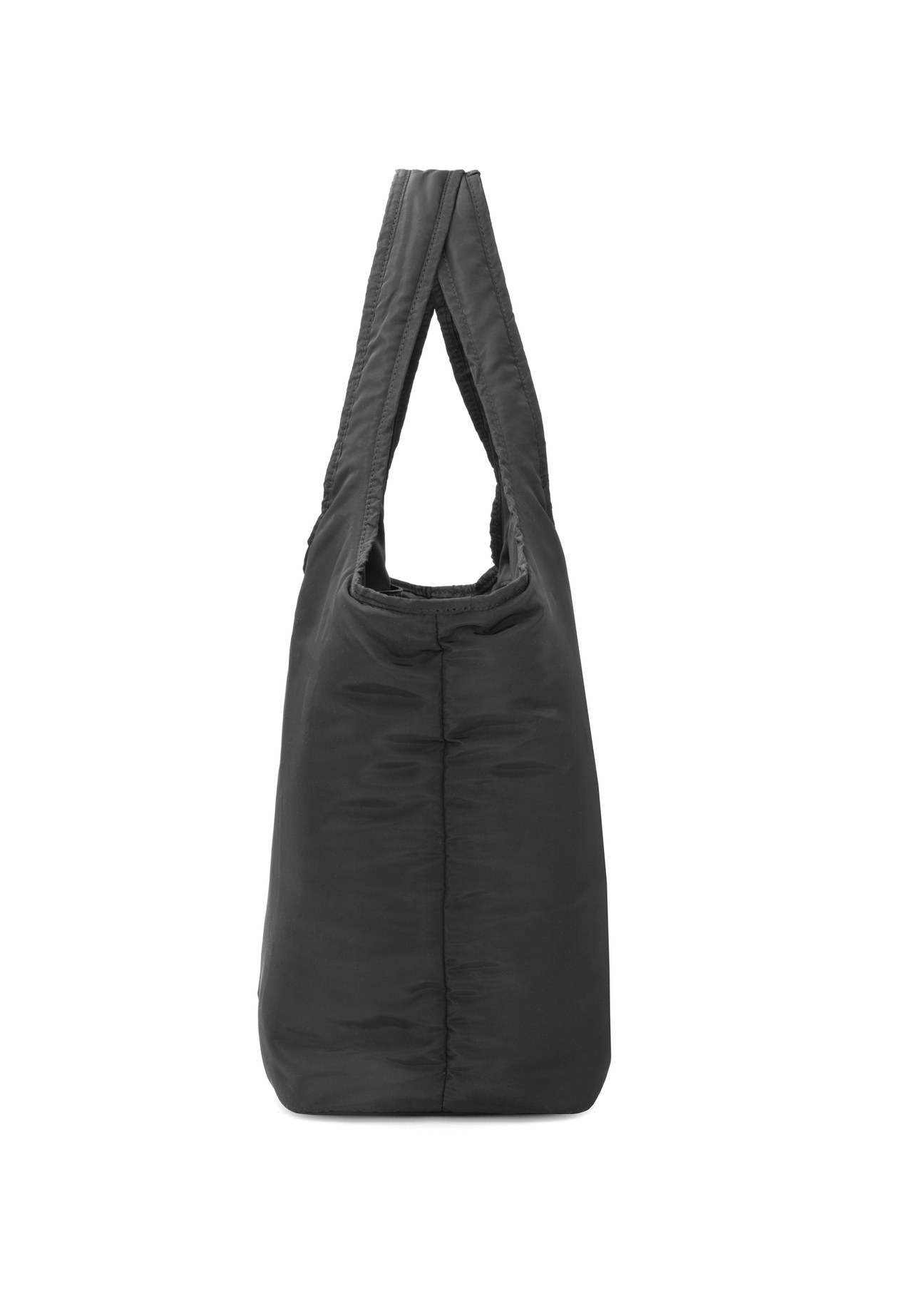 Large nylon women's handbag TOREN-0340-99(W26), side product view on white background.