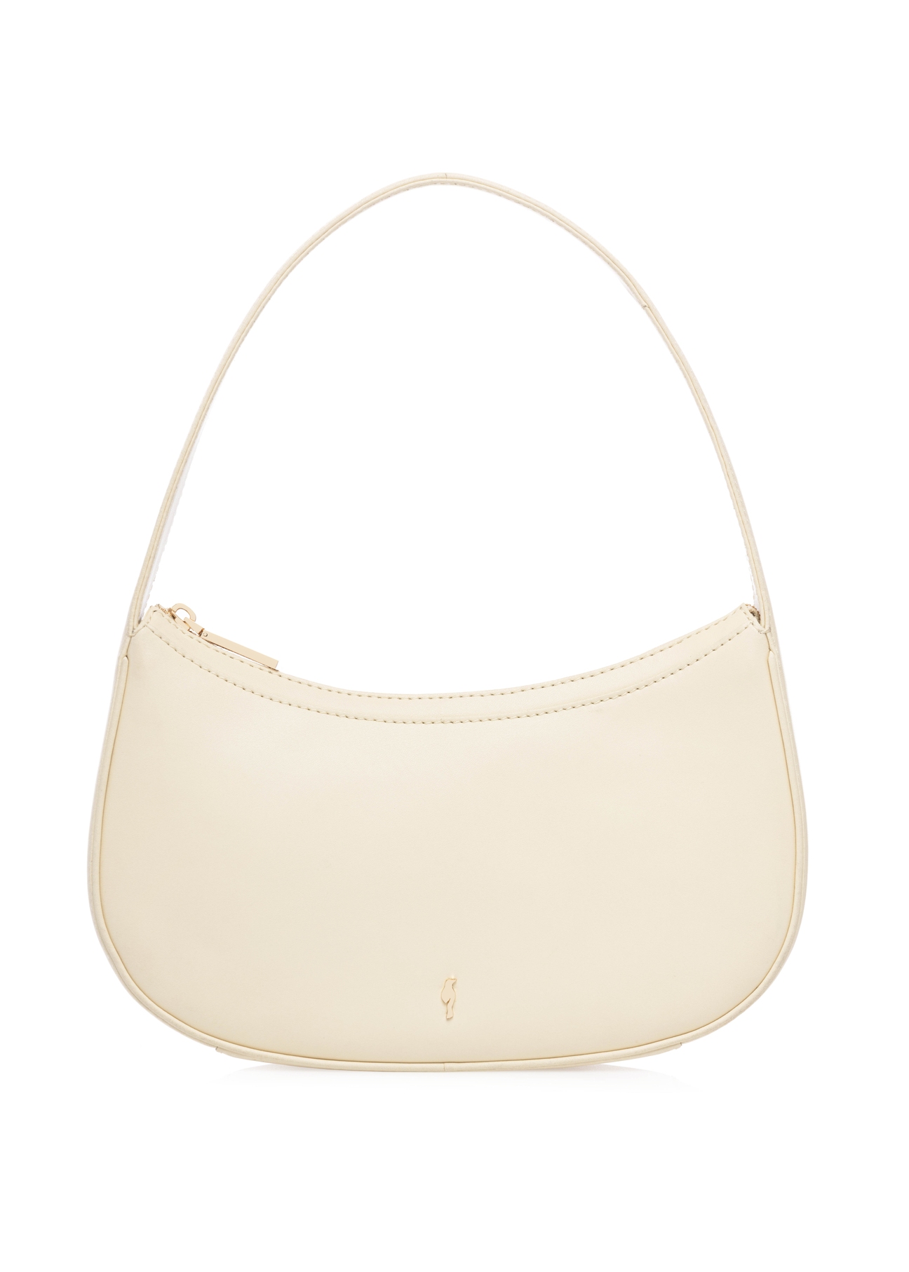 Light yellow leather handbag TORES-1288-2A(W26), front product view on white background.