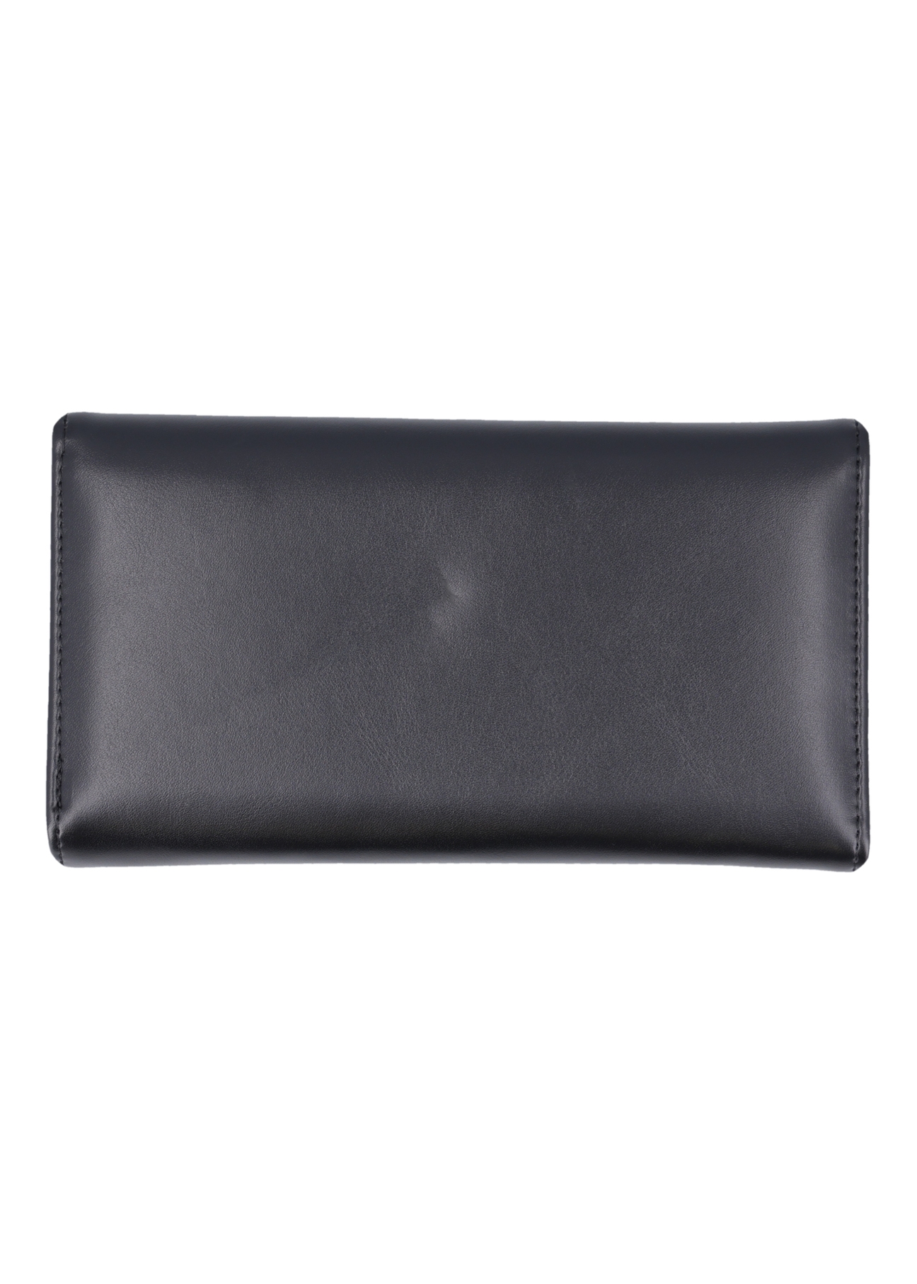 Black large women's wallet POREC-0449-99(Z26), product view from the back on a white background.