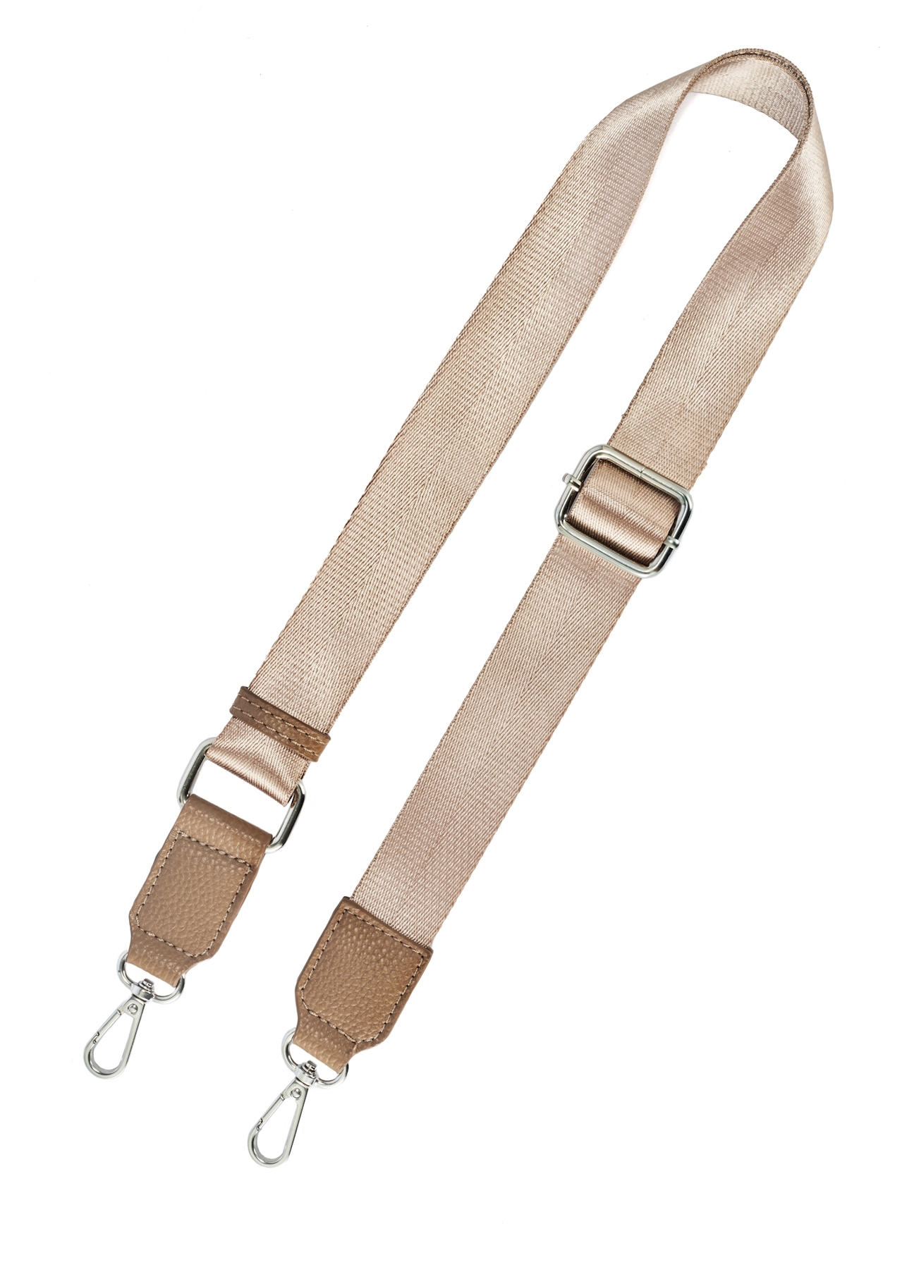 Dark beige women's shoulder bag TOREC-0708B-81(Z25), view of the detachable strap of the bag on a white background.