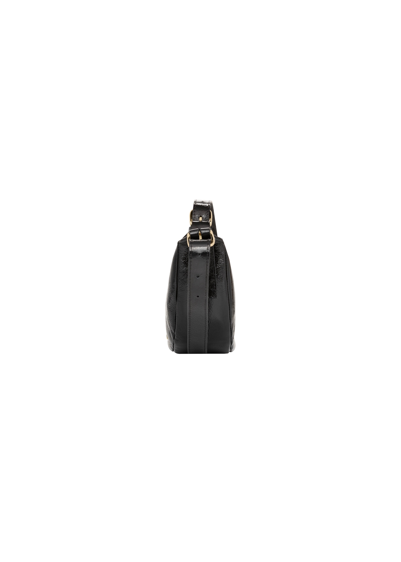 Small women's handbag with gloss TORES-1374-9F(Z26), side view of the product on a white background.