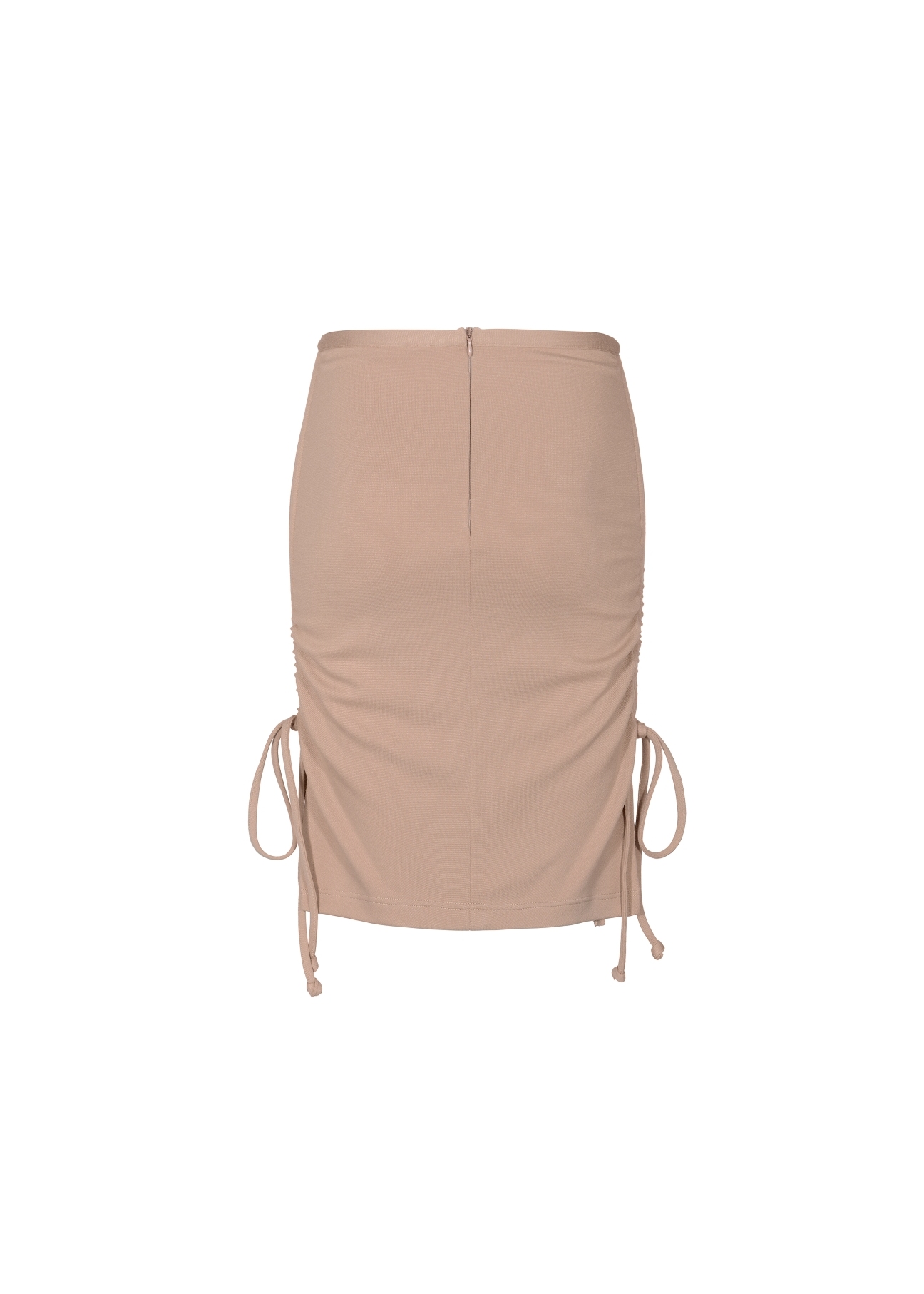Beige ribbed skirt SPCDT-0024-31(W19)-02