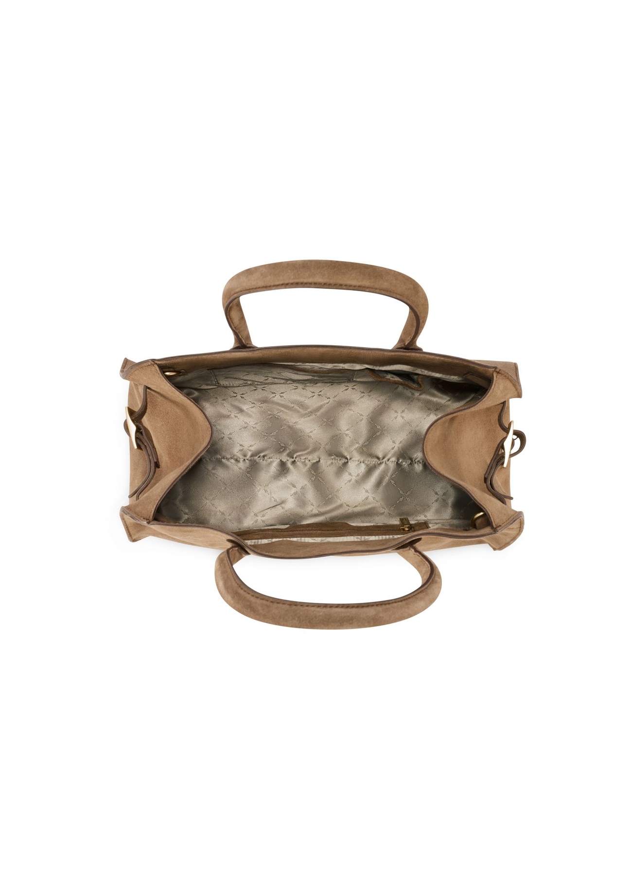 Beige suede handbag TORES-1191-1B(W26)