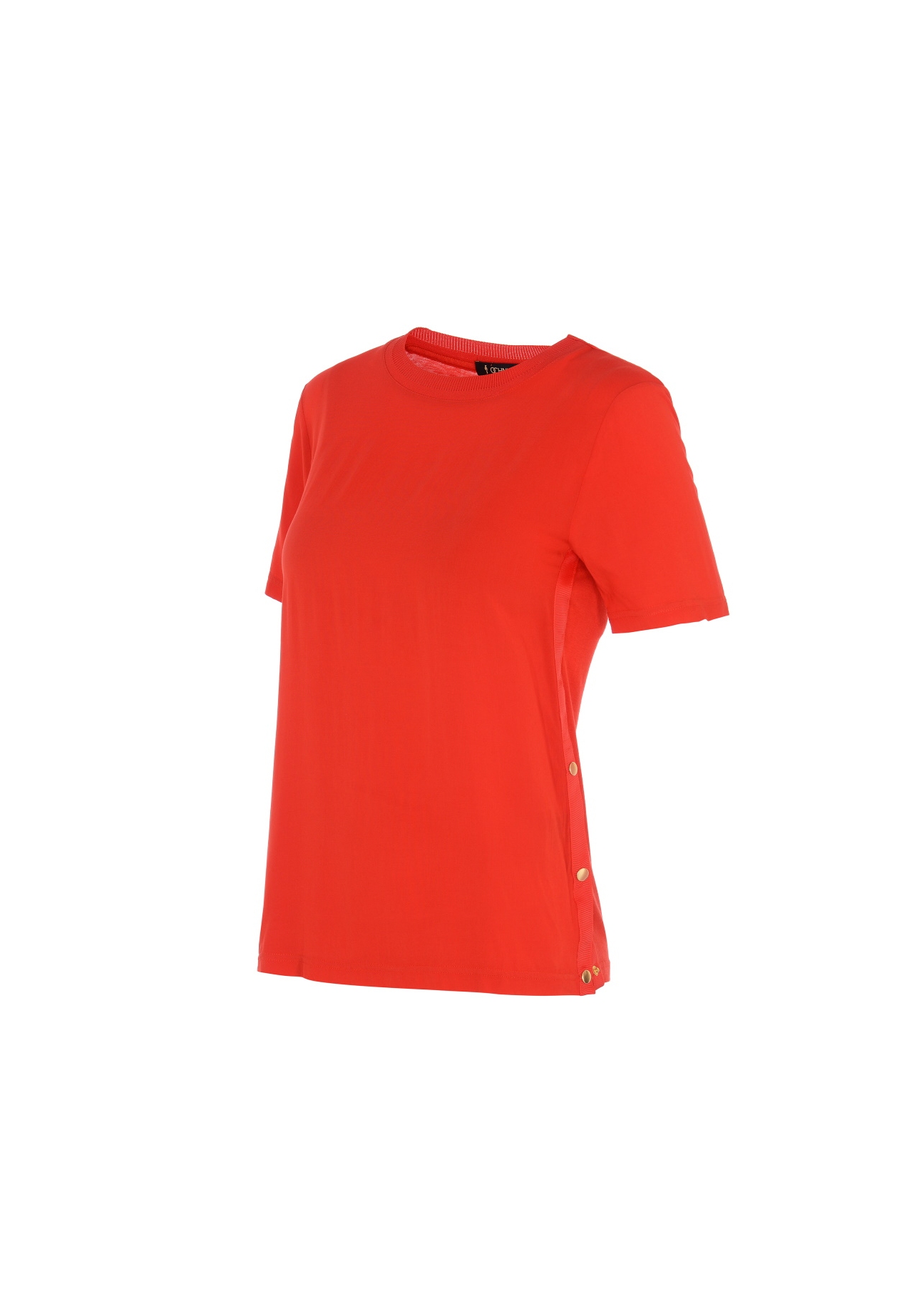 Czerwona bluzka basic damska BLUDT-0076-42(W20)-02