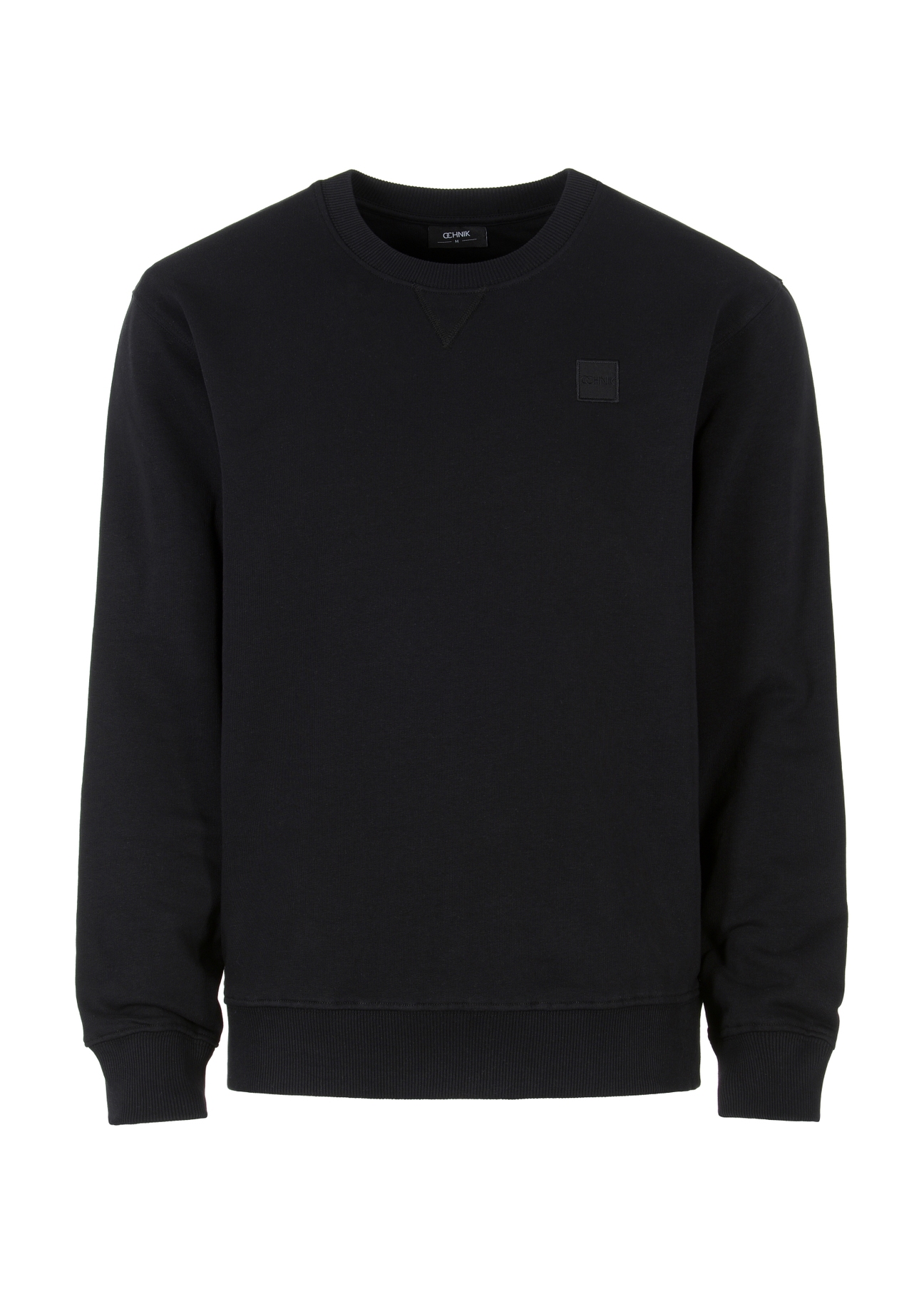 Black men's sweatshirt with logo BLZMT-0057-99(W23)-03