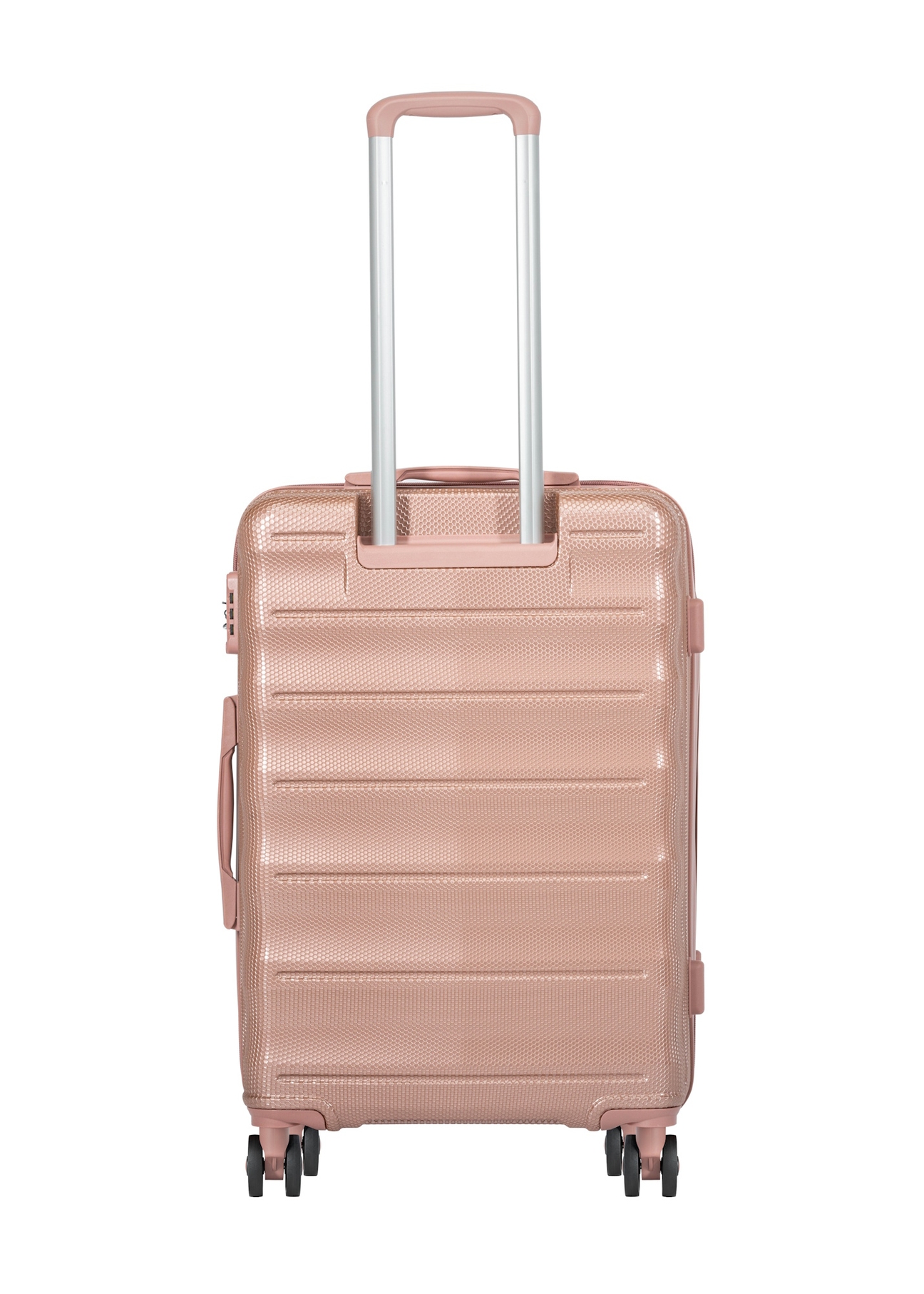 Medium suitcase on wheels WALPC-0015-5B-24(W26), product view from the back on a white background.