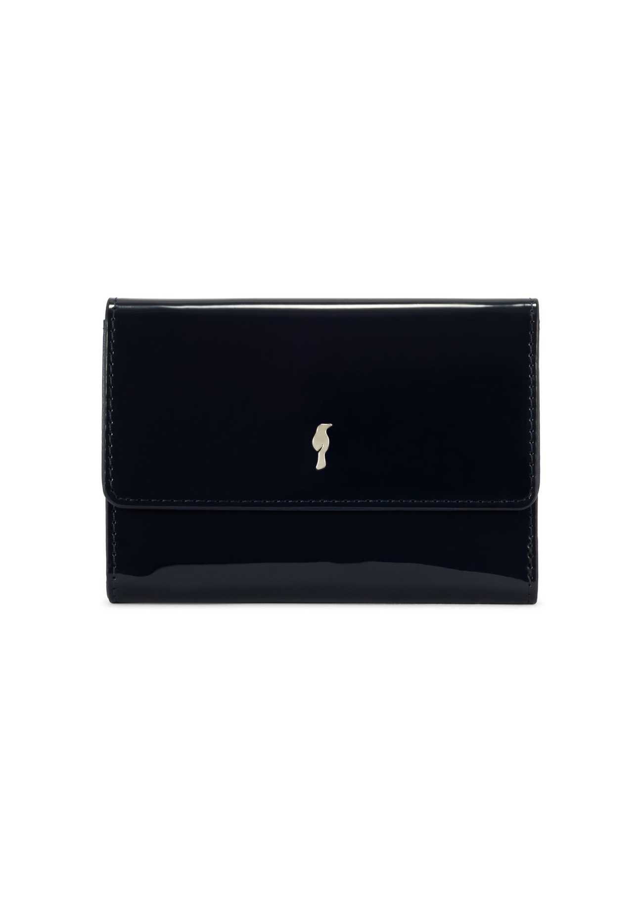 Navy blue medium women's wallet POREC-0419-69(Z25) - front product view on white background.