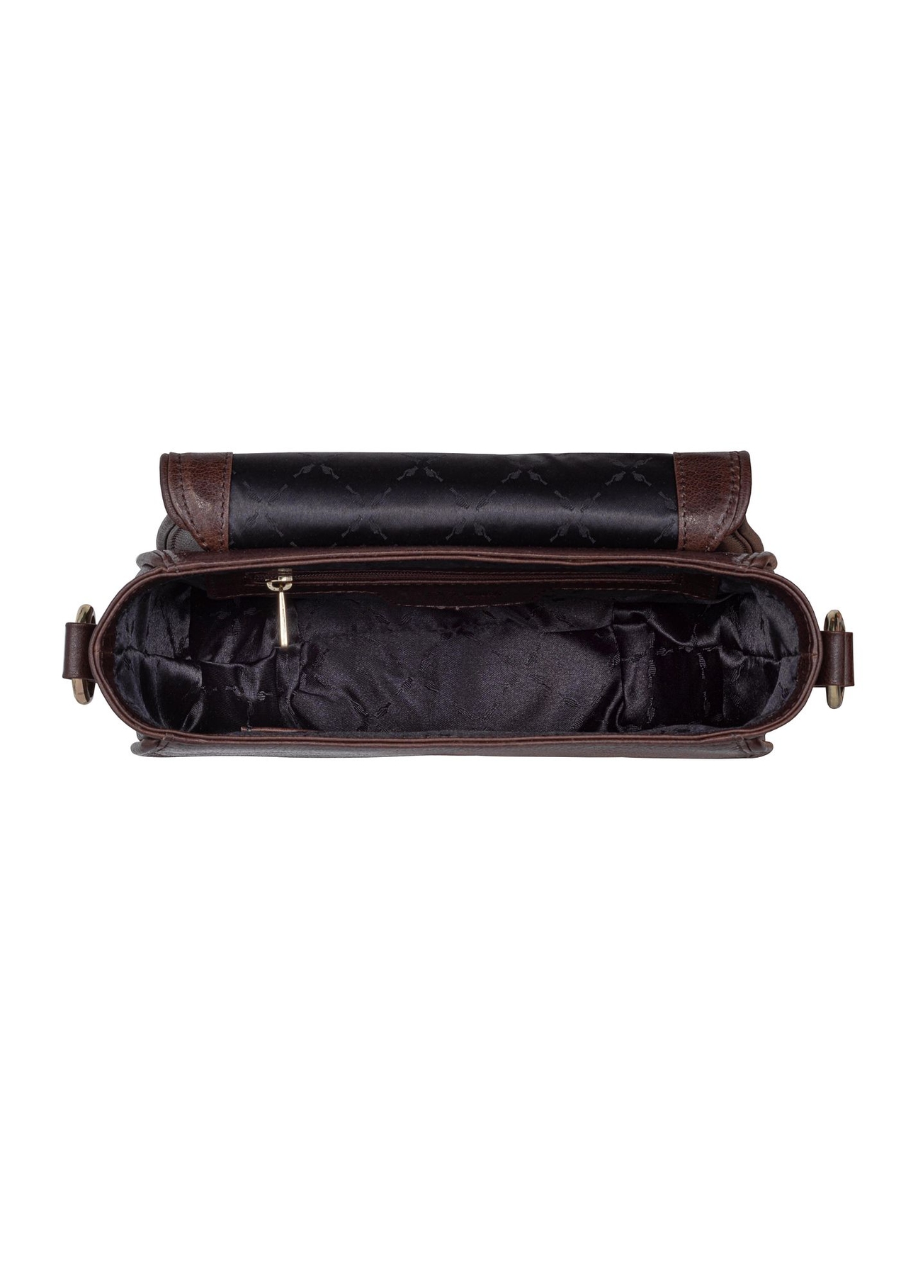 Women's brown leather postbag TORES-1009-90(W24)-06