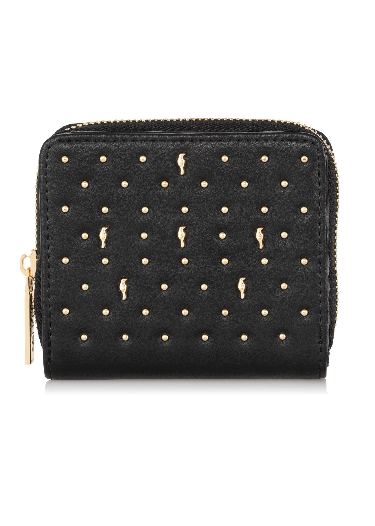 Small black women's wallet with rhinestones POREC-0158C-99(Z23)-01
